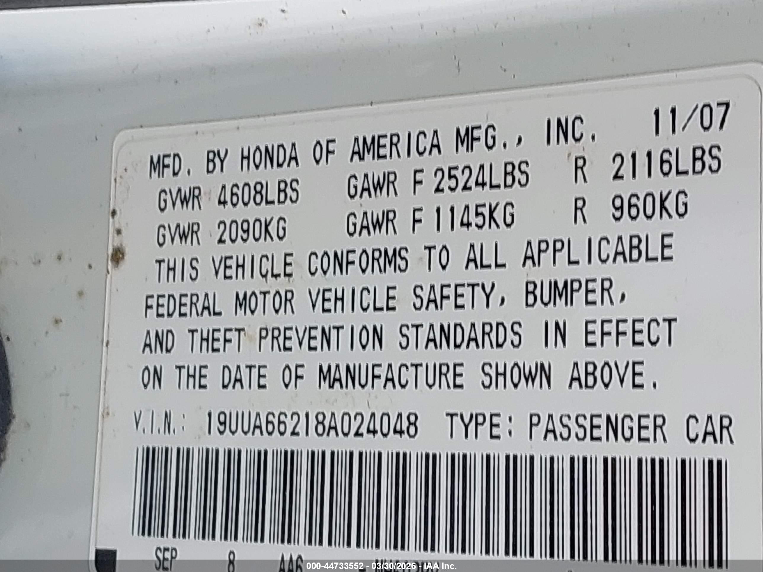 ACURA TL image 9