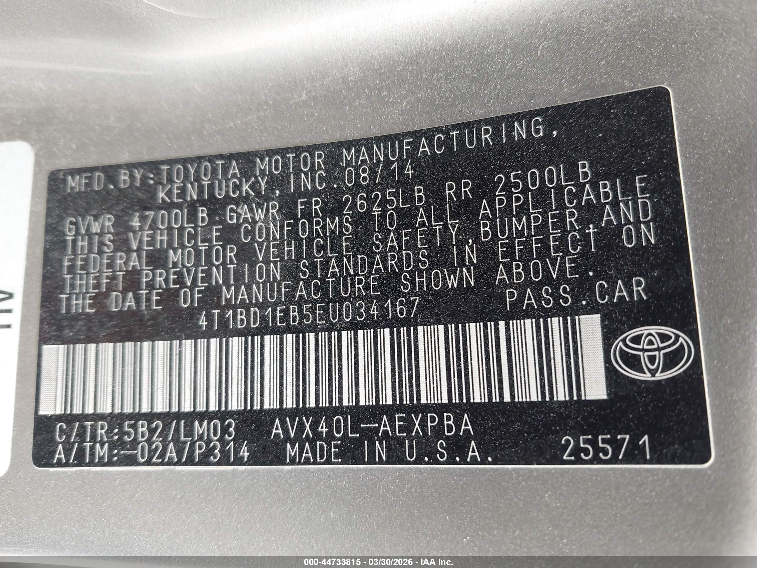 TOYOTA AVALON image 9