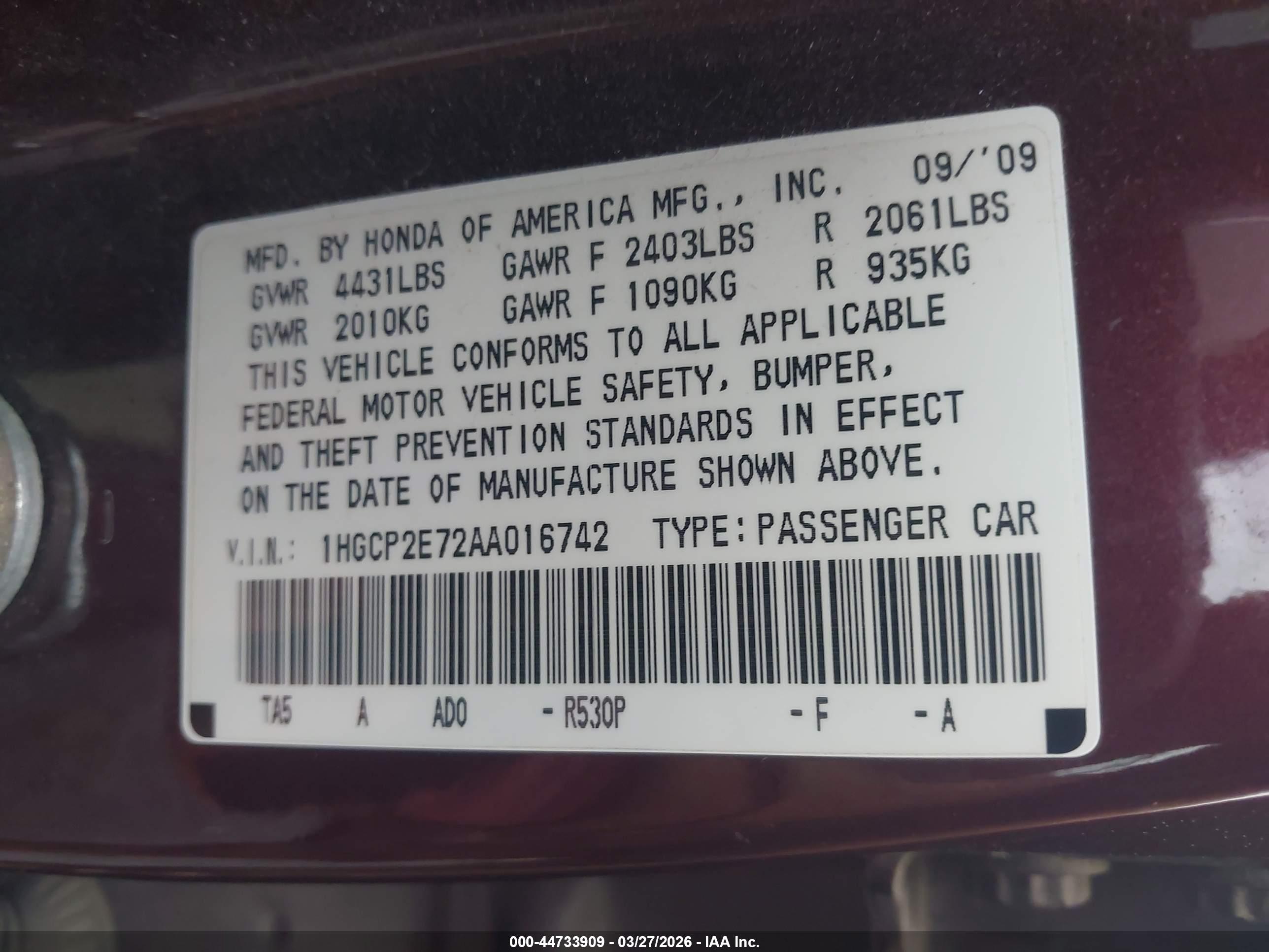 HONDA ACCORD image 9