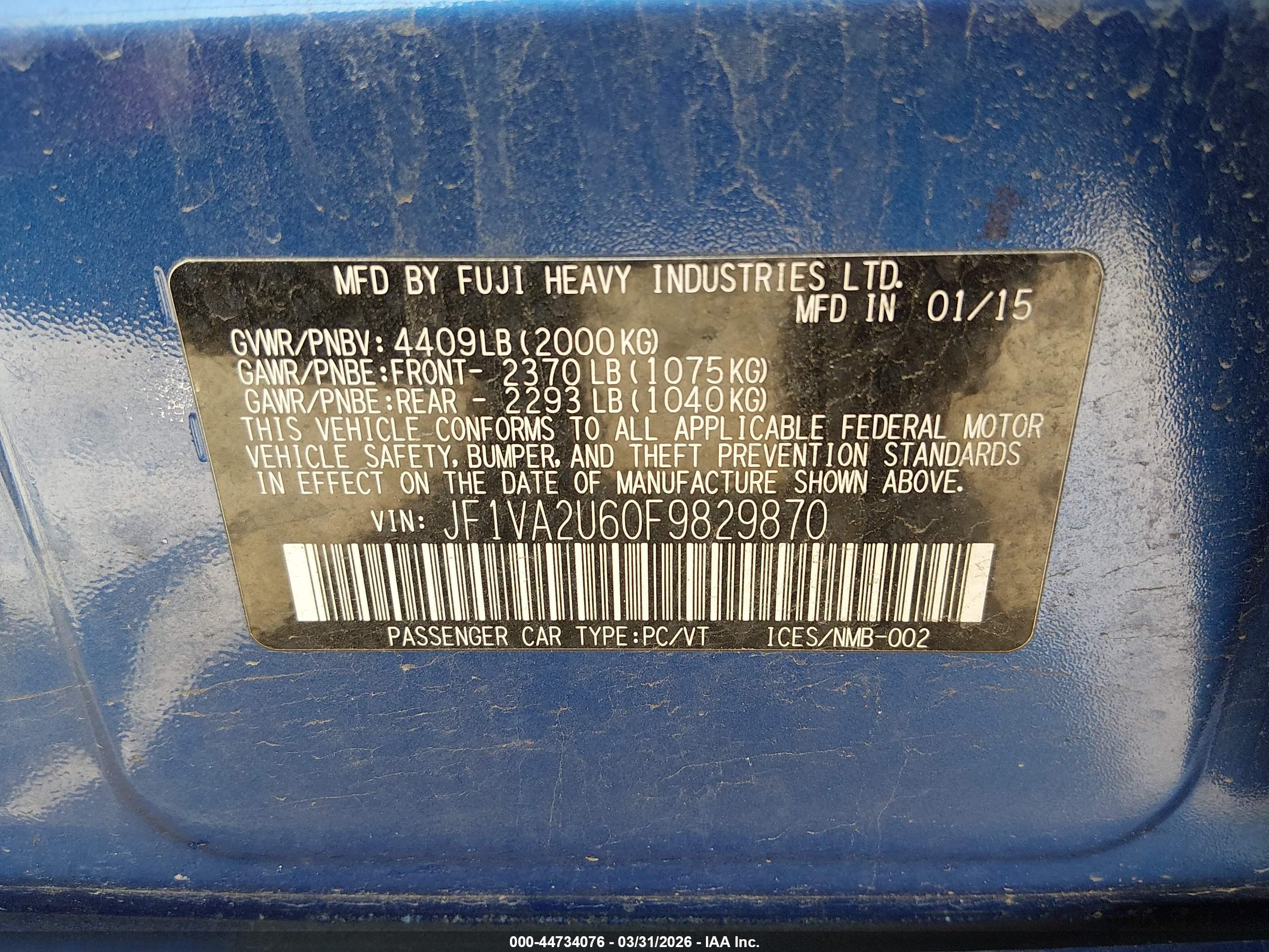 SUBARU WRX image 9