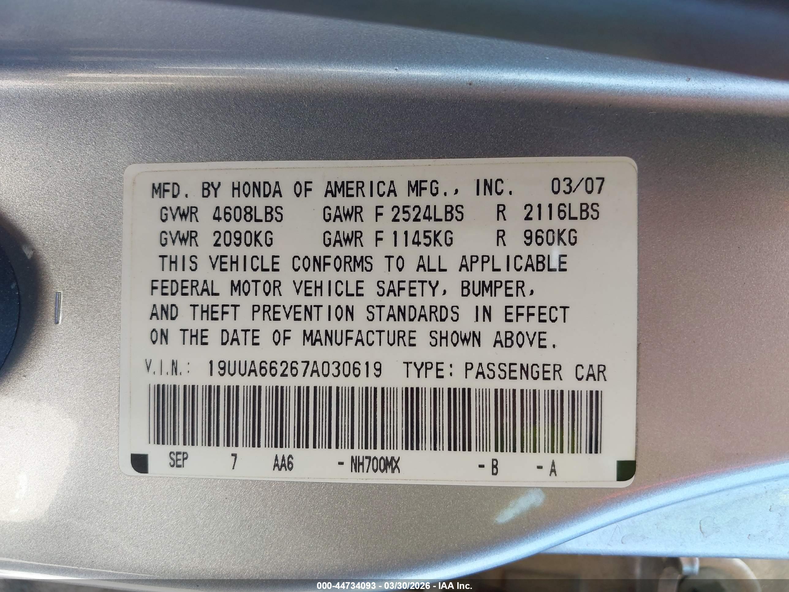 ACURA TL image 9