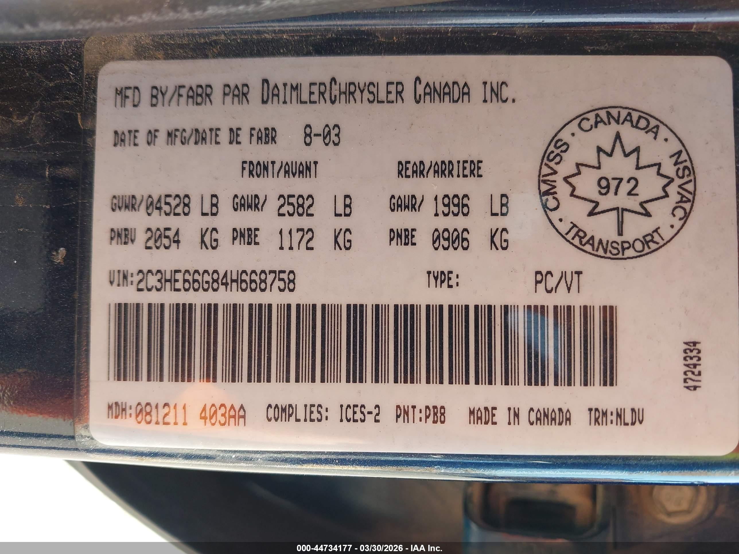 CHRYSLER 300M image 9