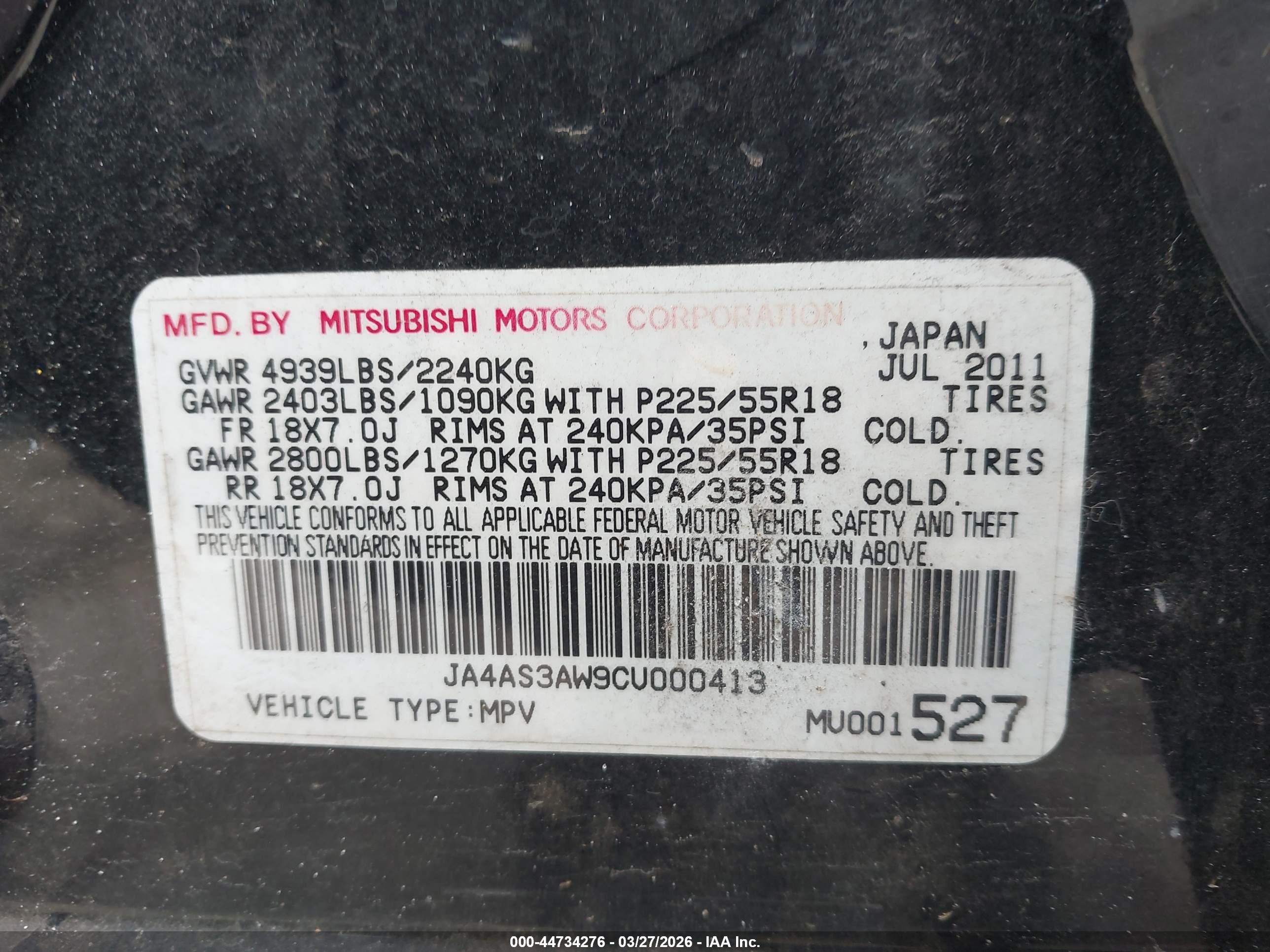 MITSUBISHI OUTLANDER image 9