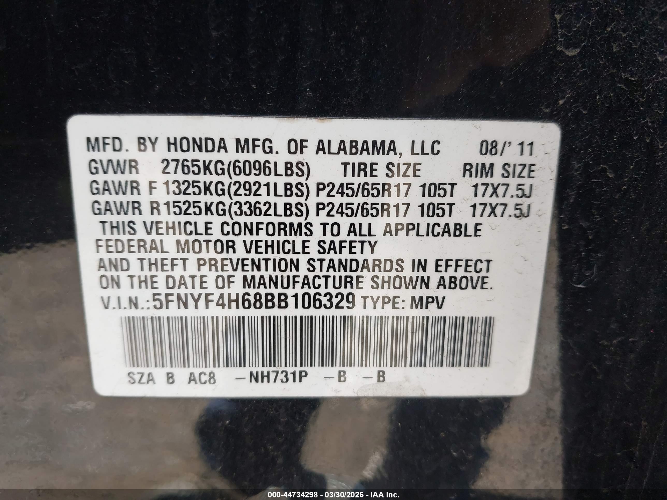 HONDA PILOT image 9