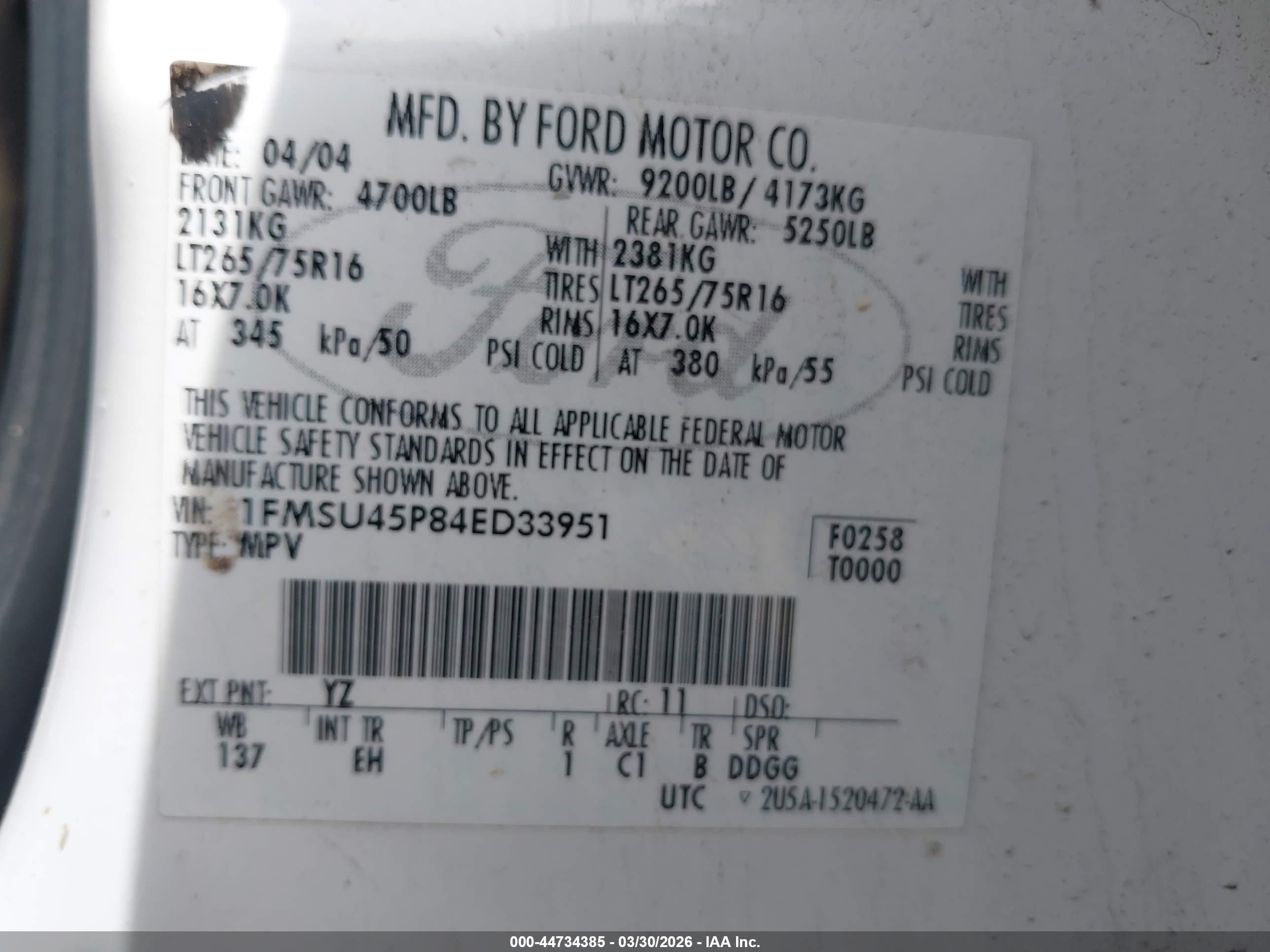 FORD EXCURSION image 9