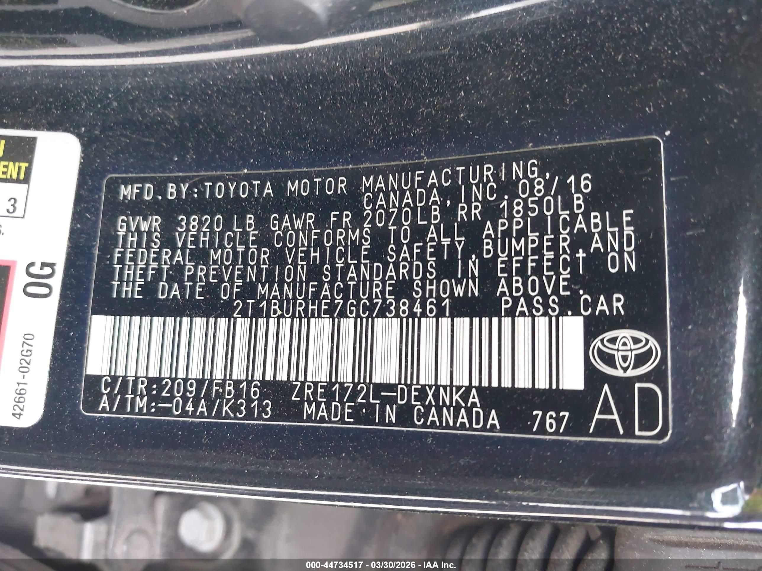 TOYOTA COROLLA image 9
