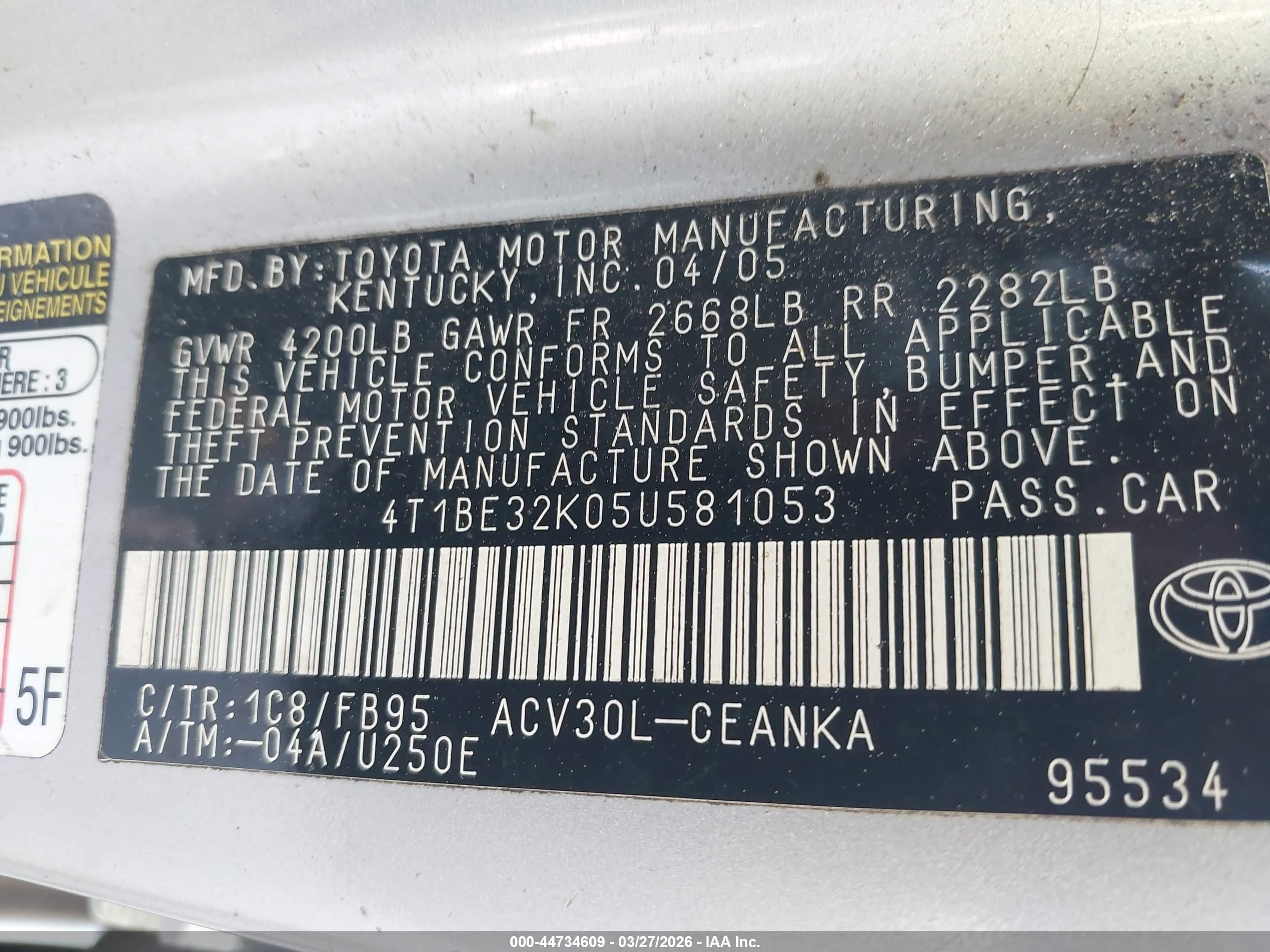 TOYOTA CAMRY image 9