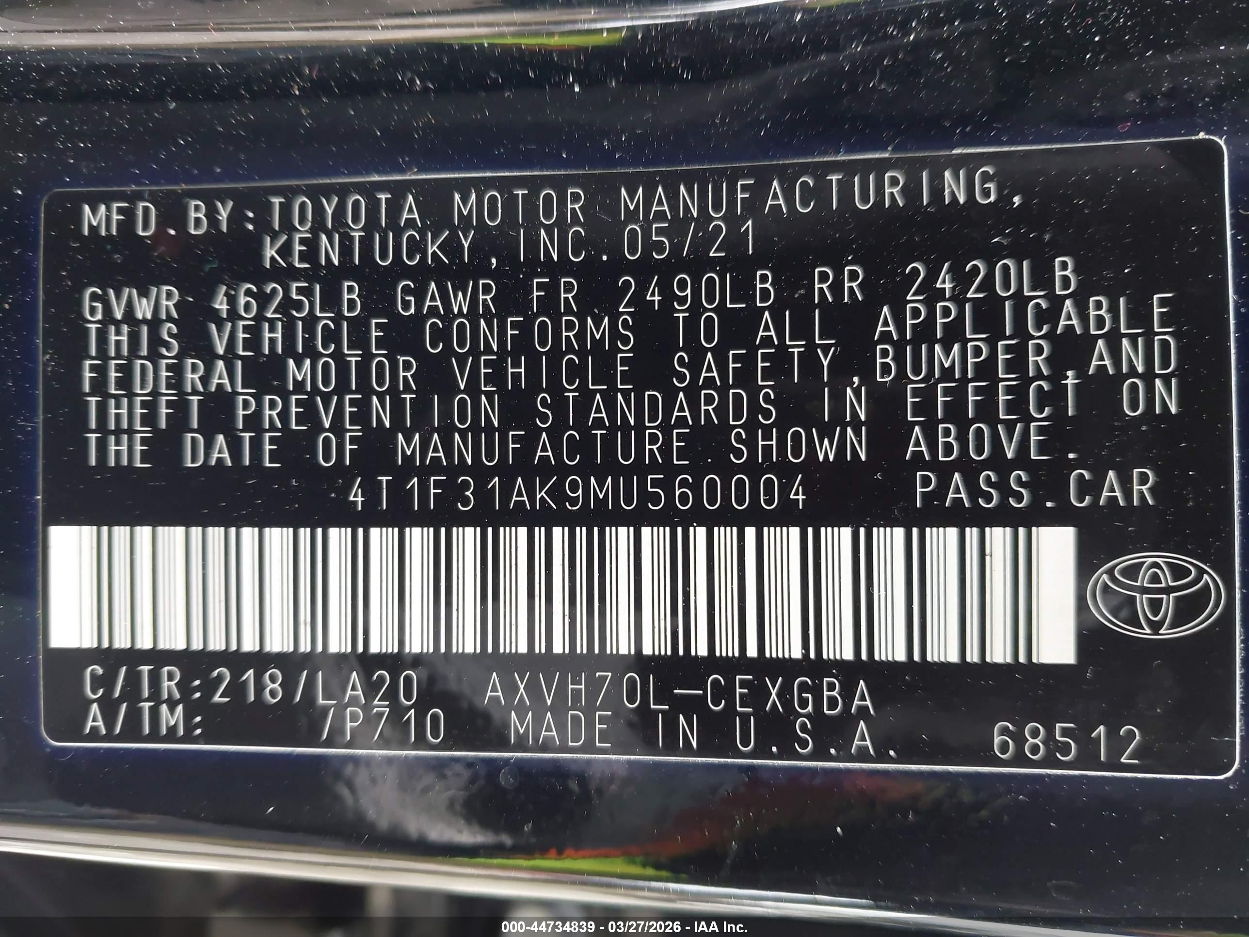TOYOTA CAMRY image 9