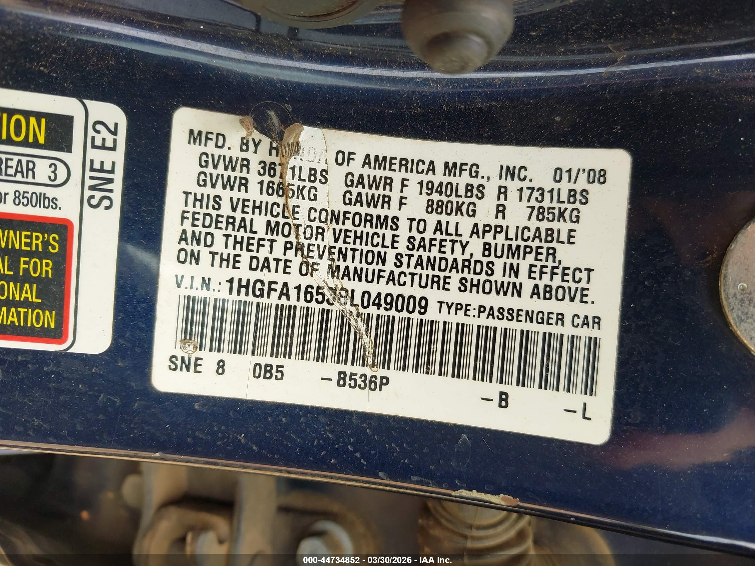 HONDA CIVIC image 9