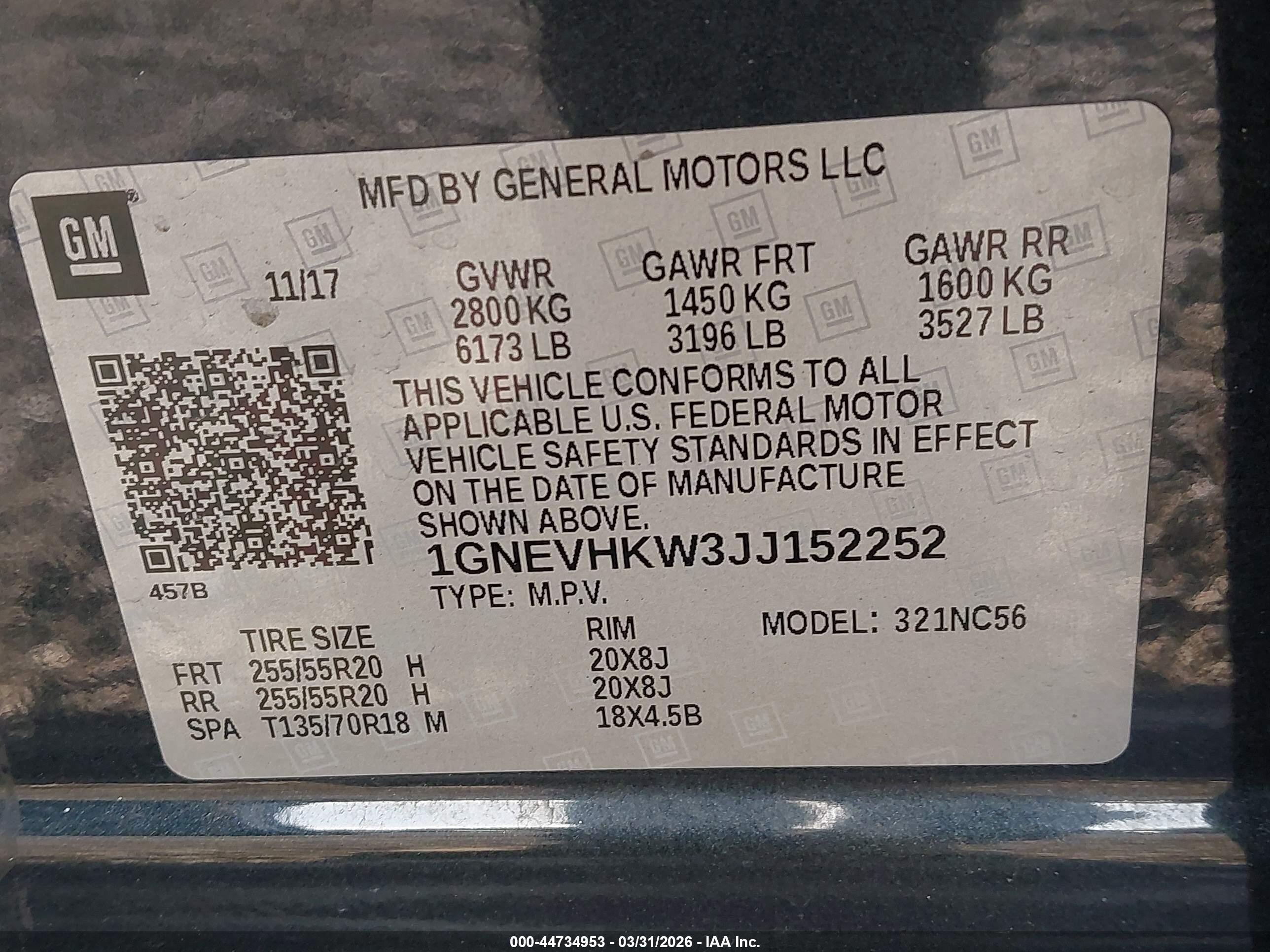CHEVROLET TRAVERSE image 9