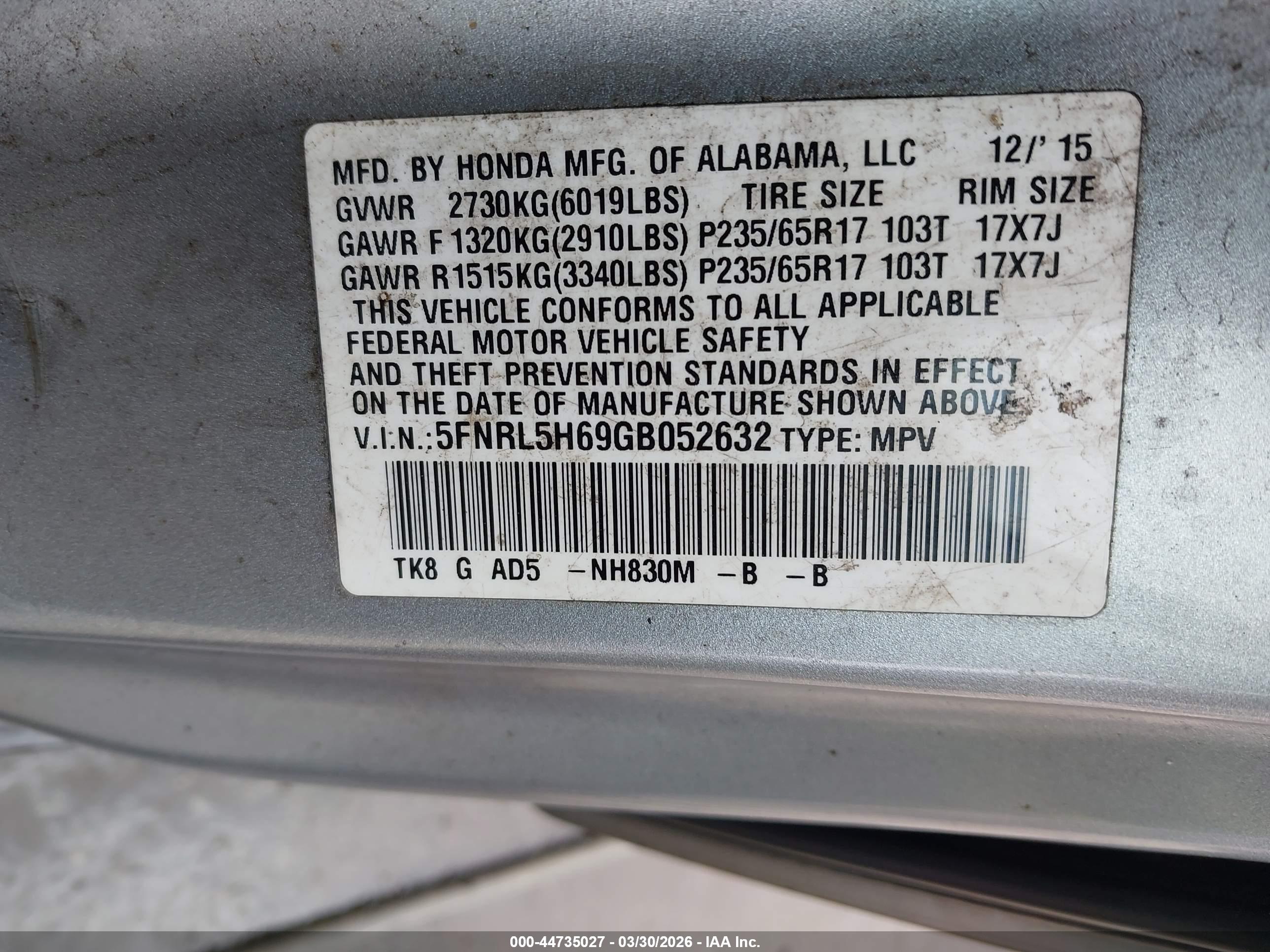 HONDA ODYSSEY image 9