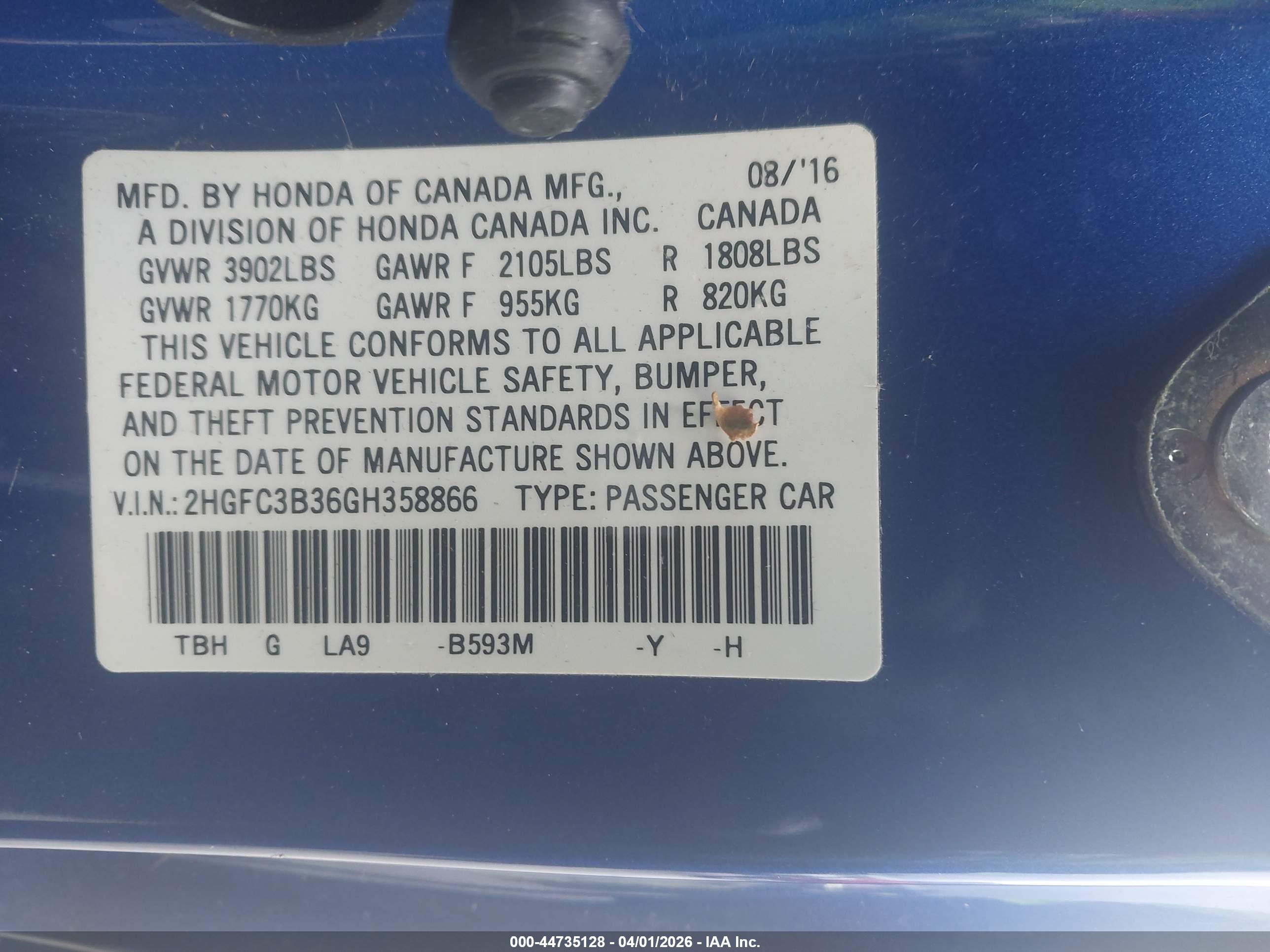 HONDA CIVIC image 9