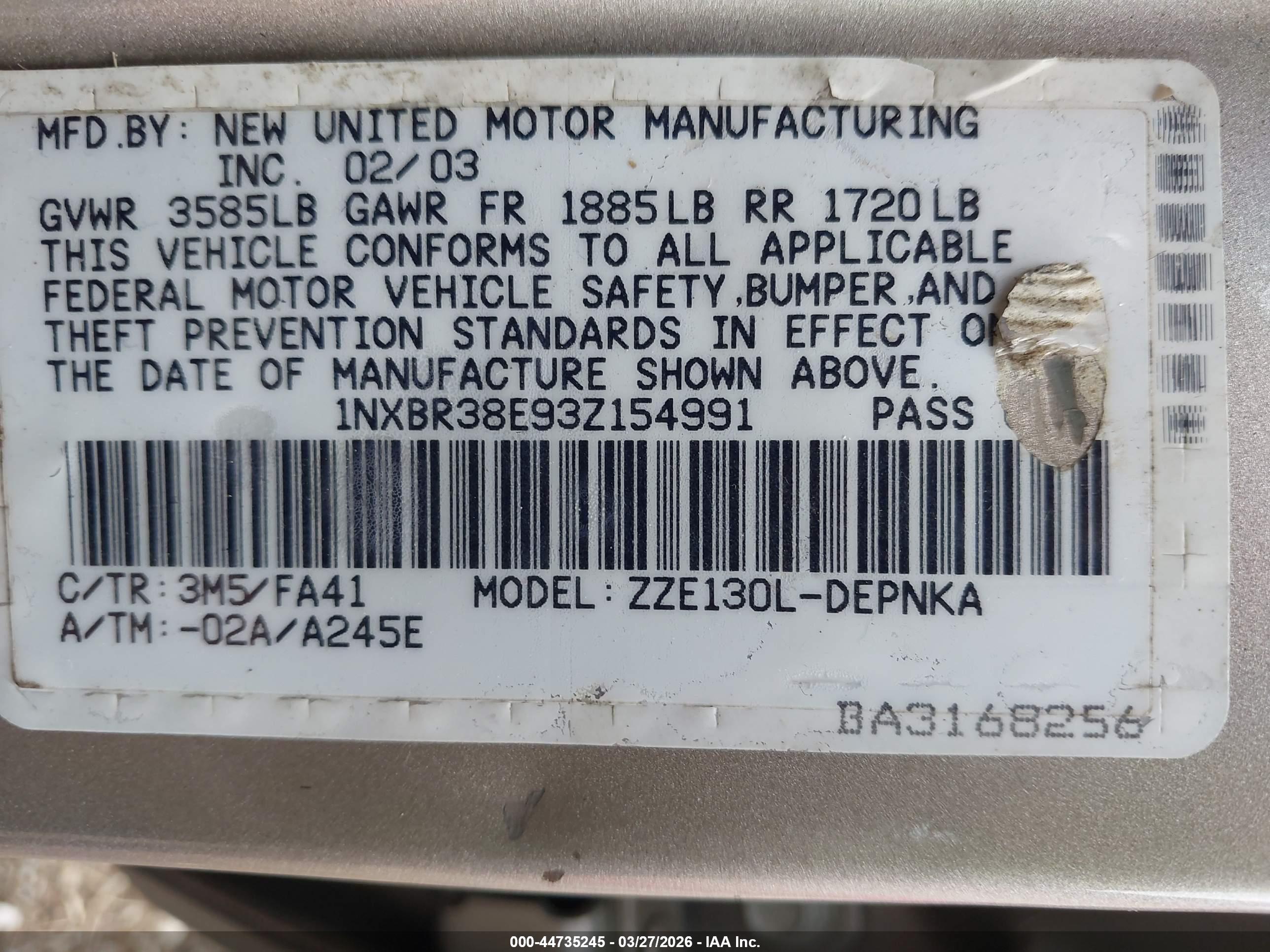 TOYOTA COROLLA image 9