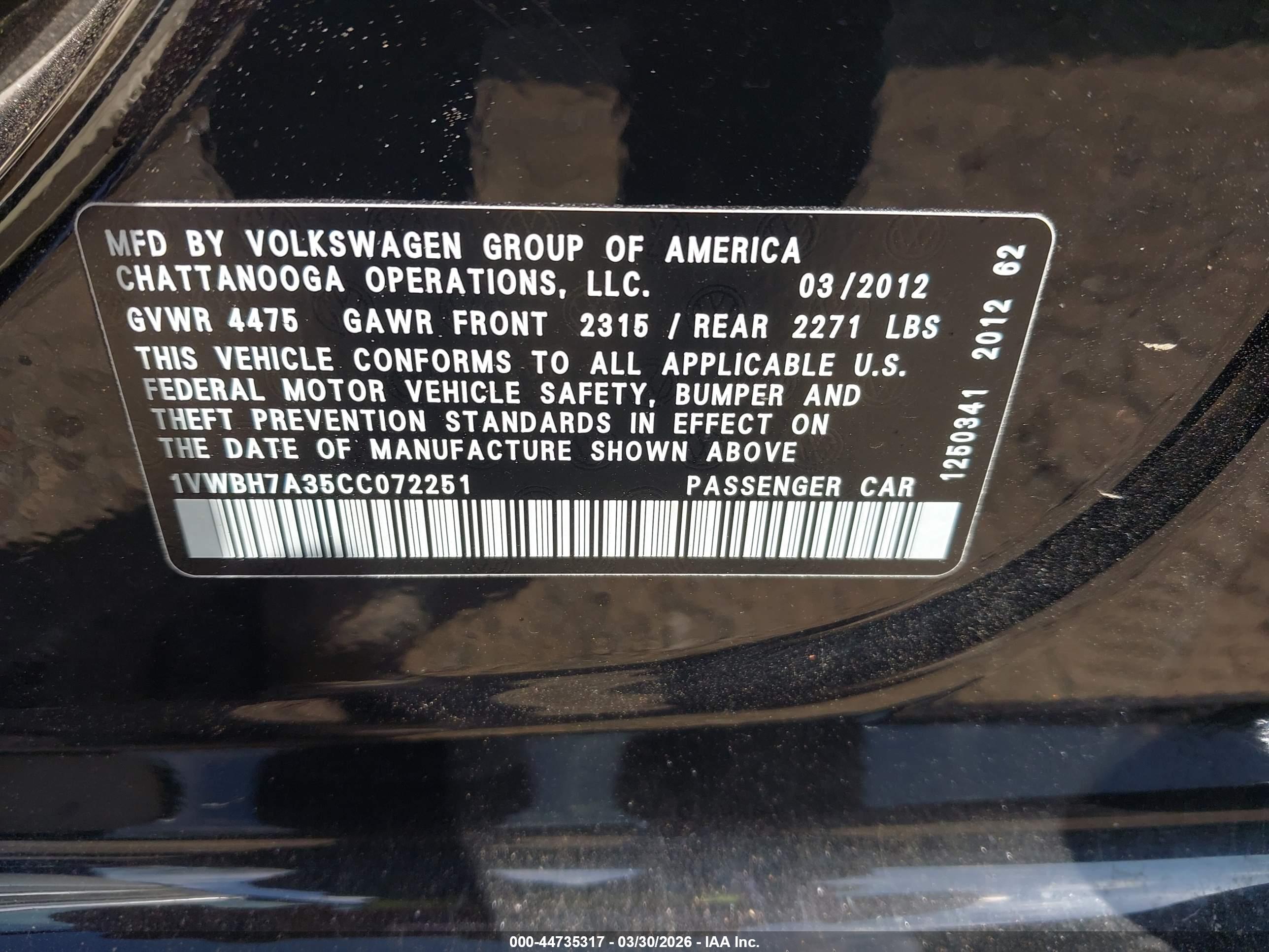 VOLKSWAGEN PASSAT image 9