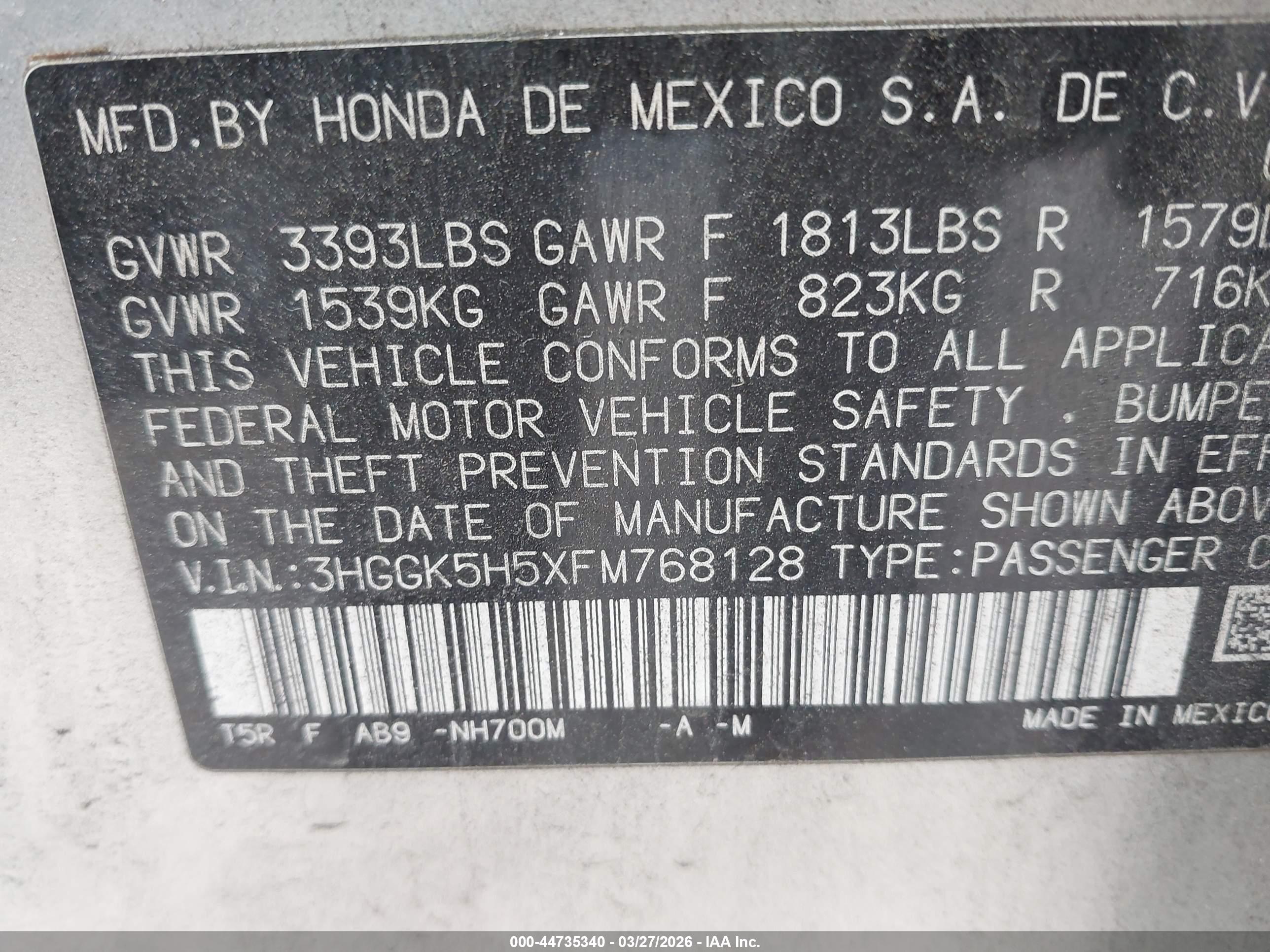 HONDA FIT image 9