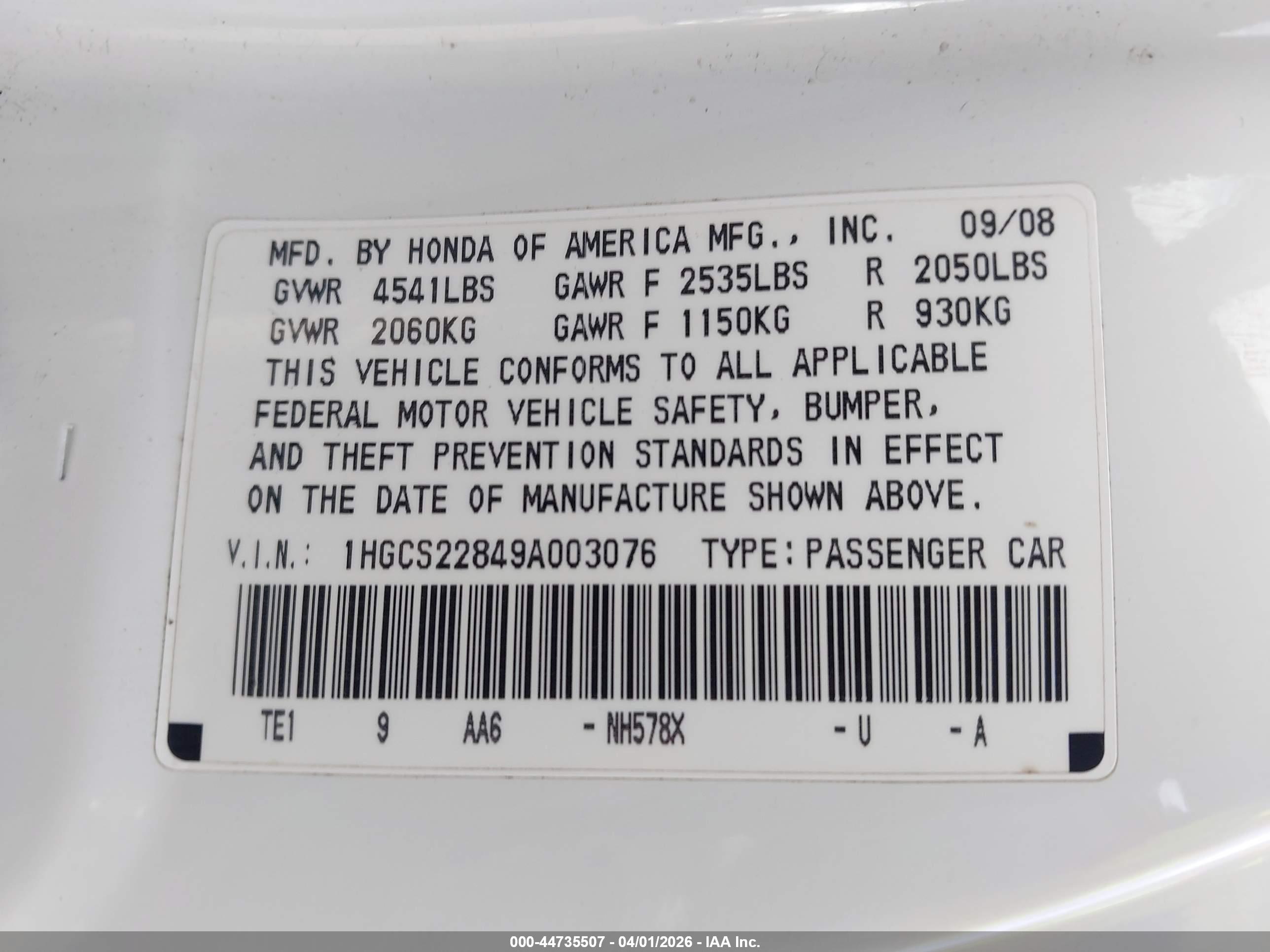 HONDA ACCORD image 9