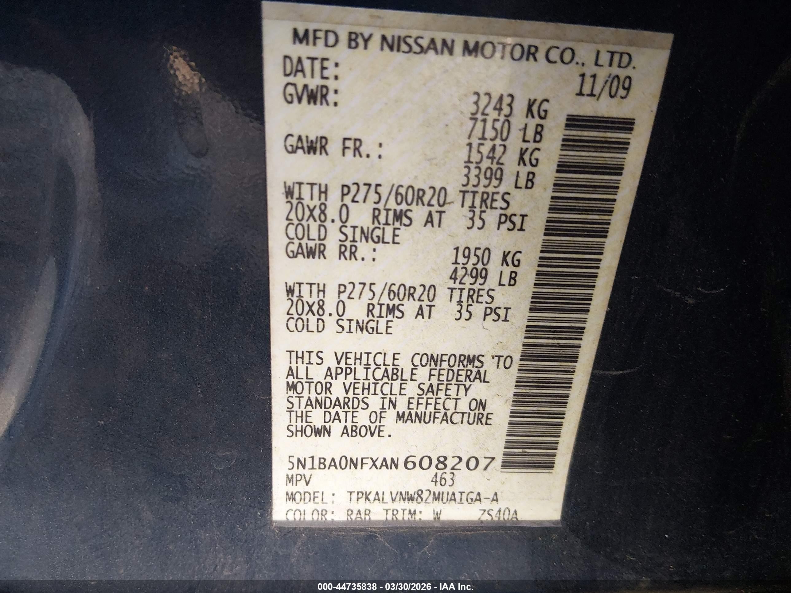 NISSAN ARMADA image 9