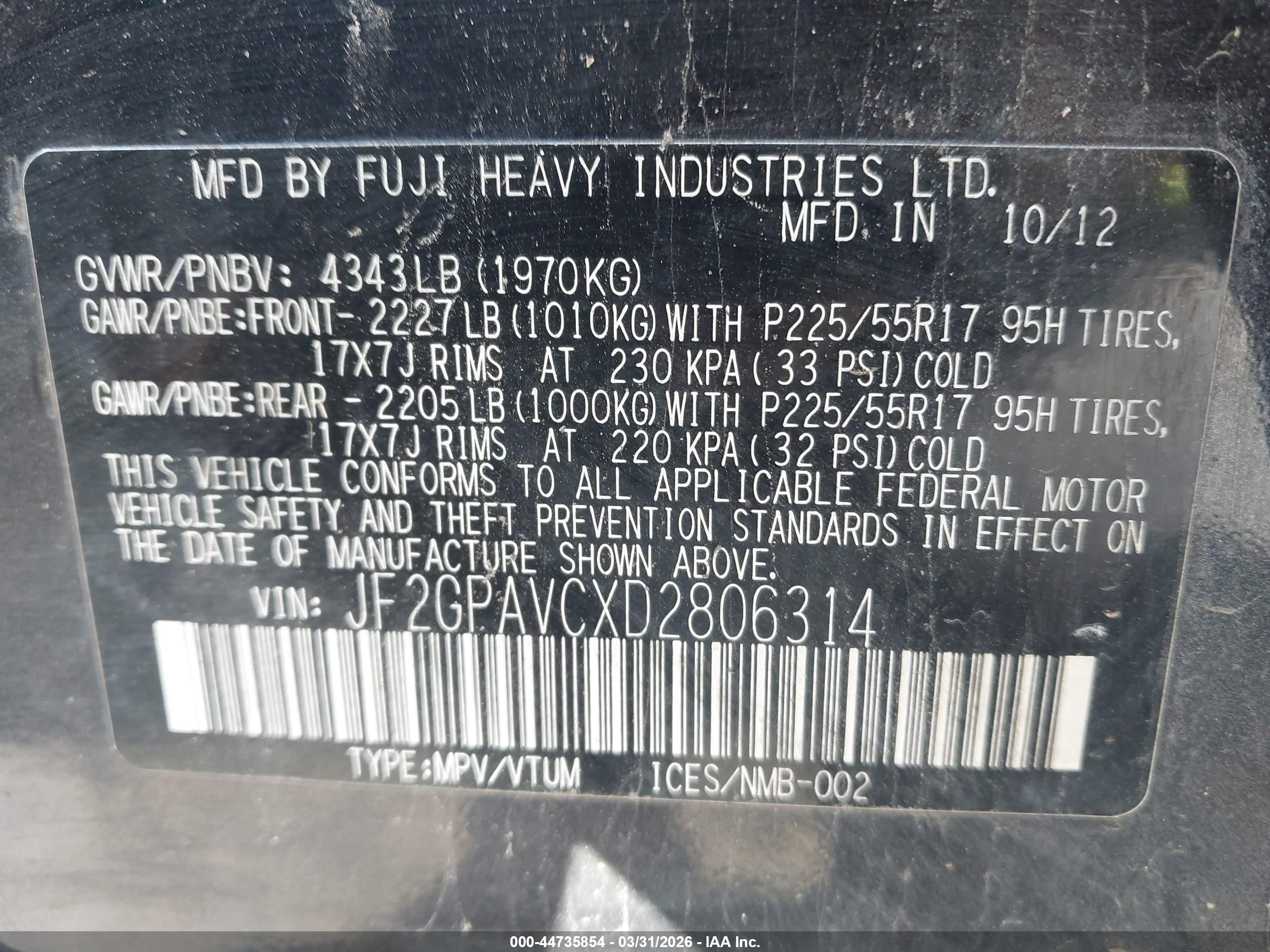 SUBARU XV image 9