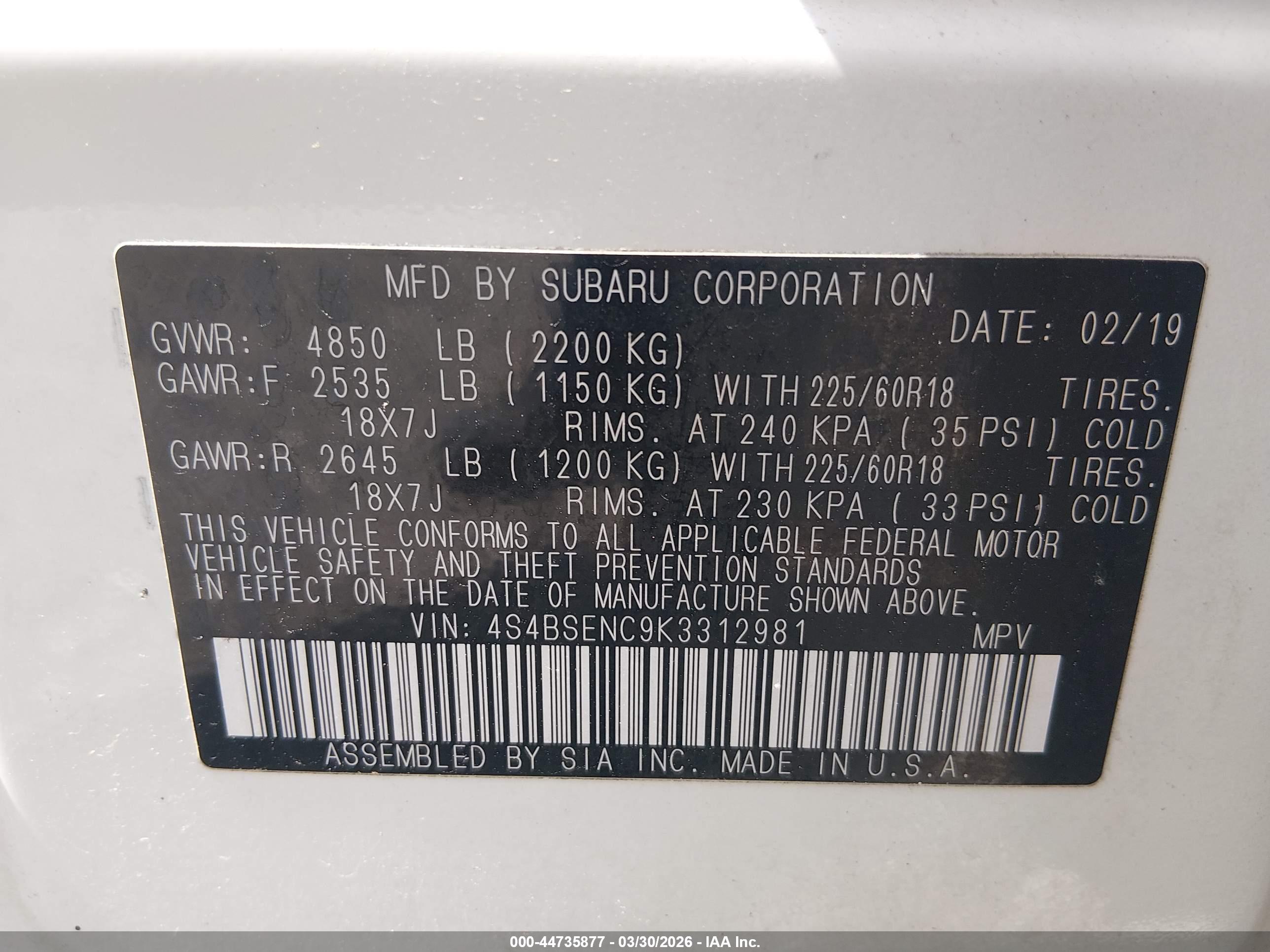 SUBARU OUTBACK image 9