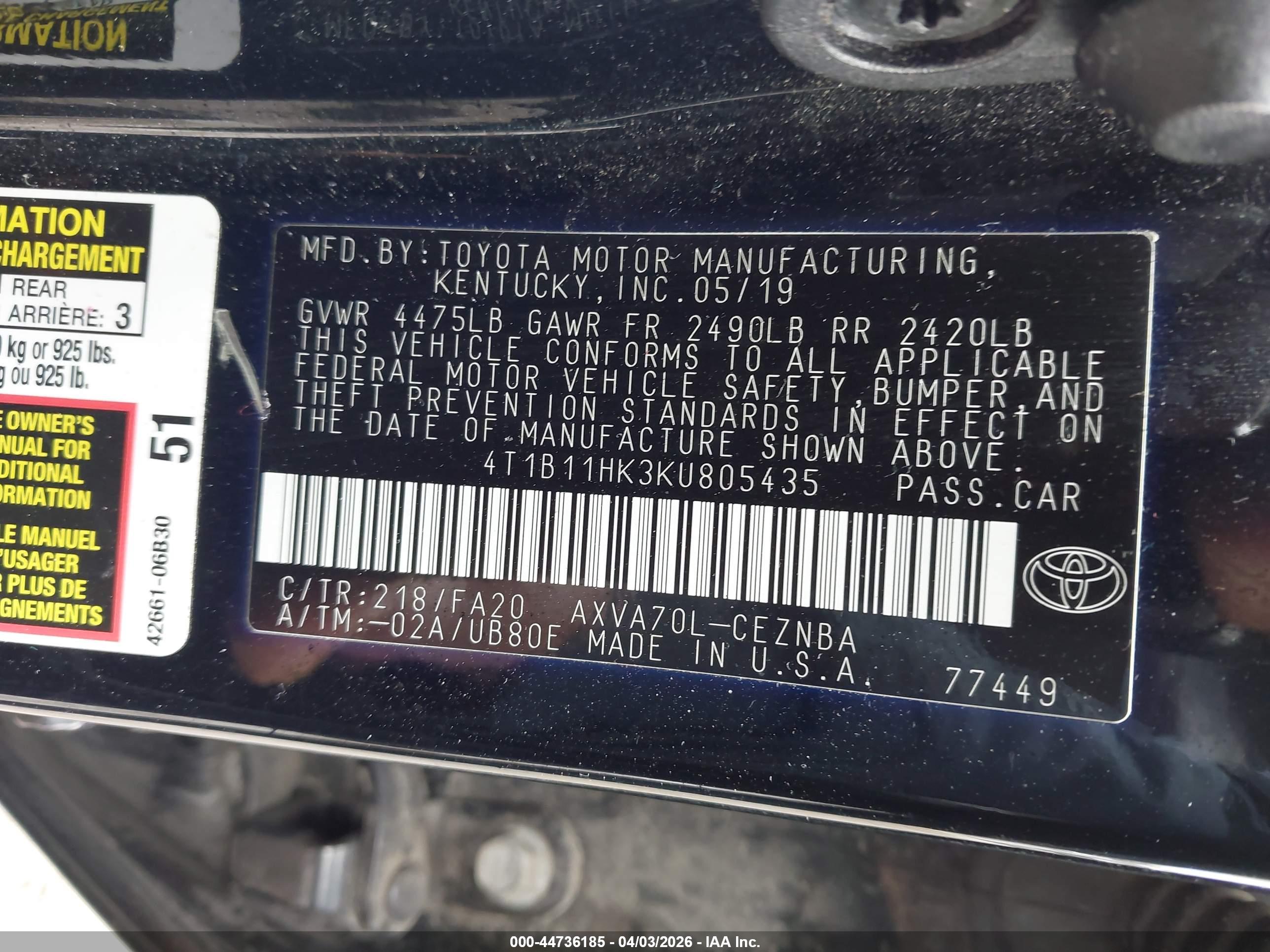 TOYOTA CAMRY image 9
