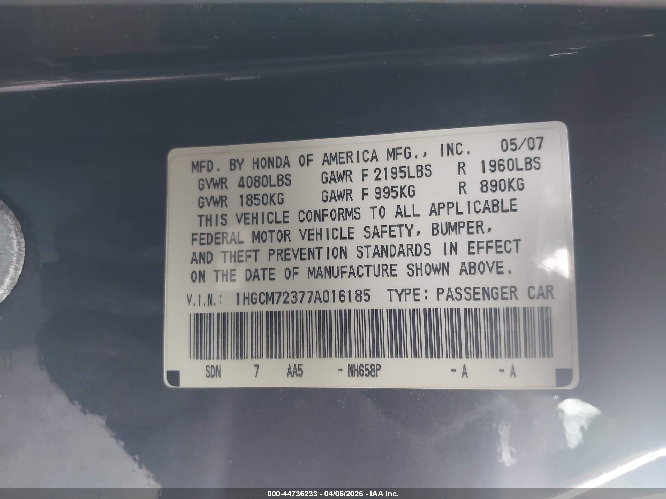HONDA ACCORD image 9