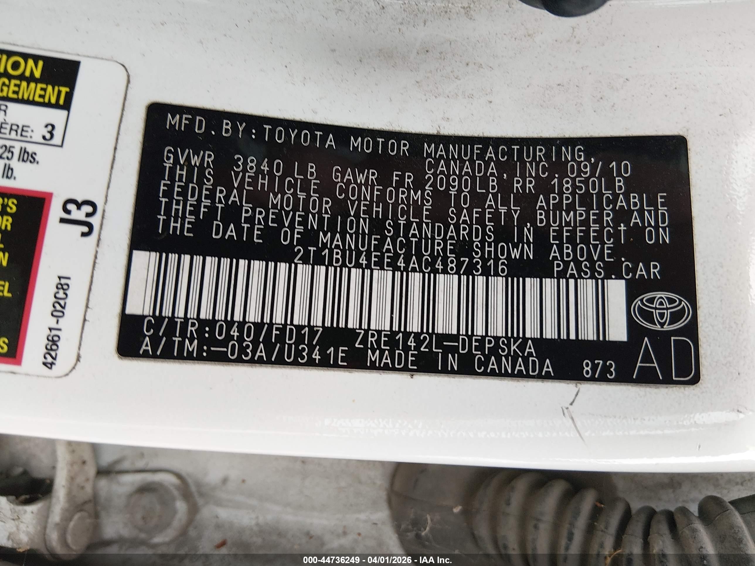 TOYOTA COROLLA image 9