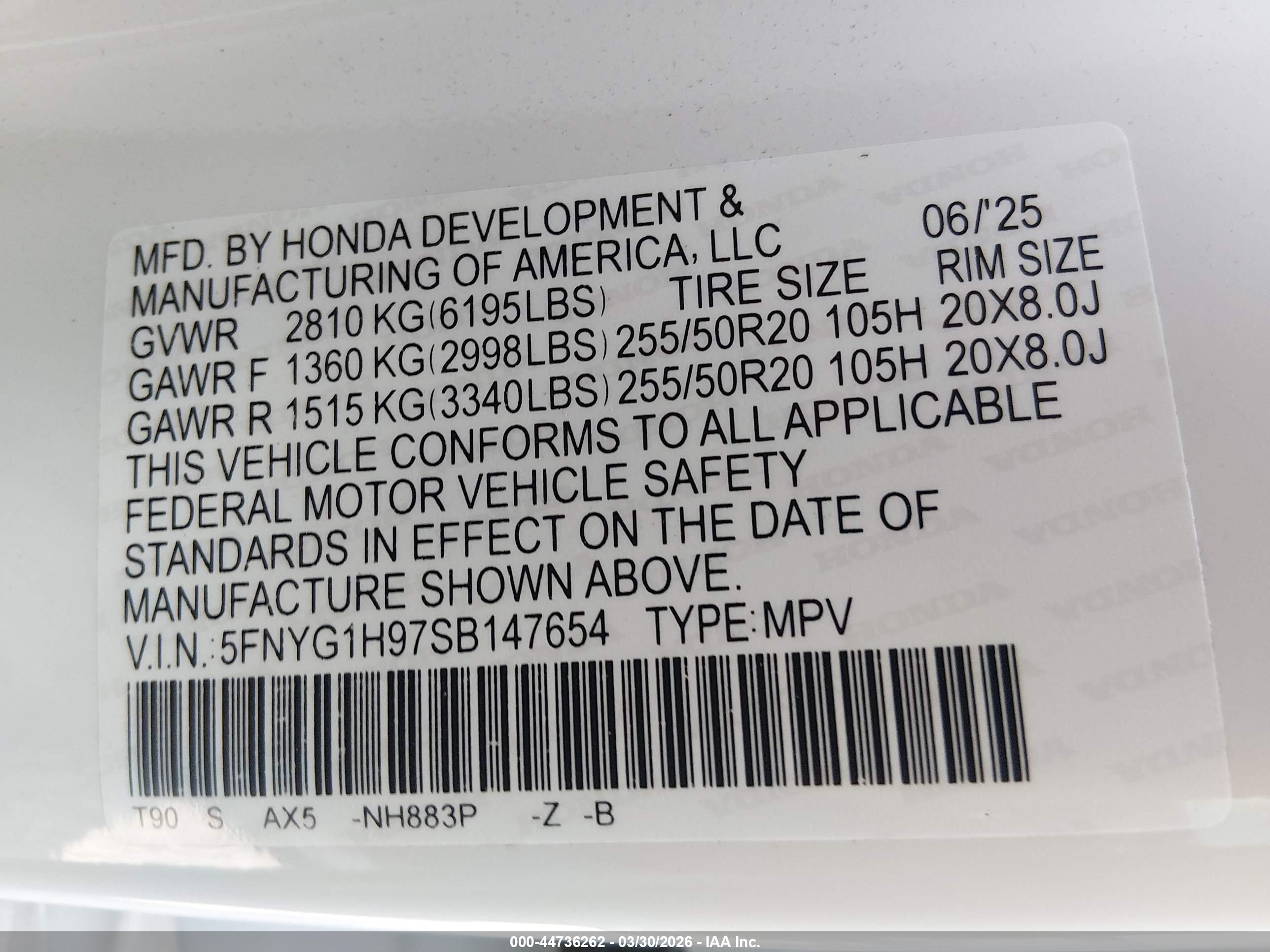 HONDA PILOT image 9
