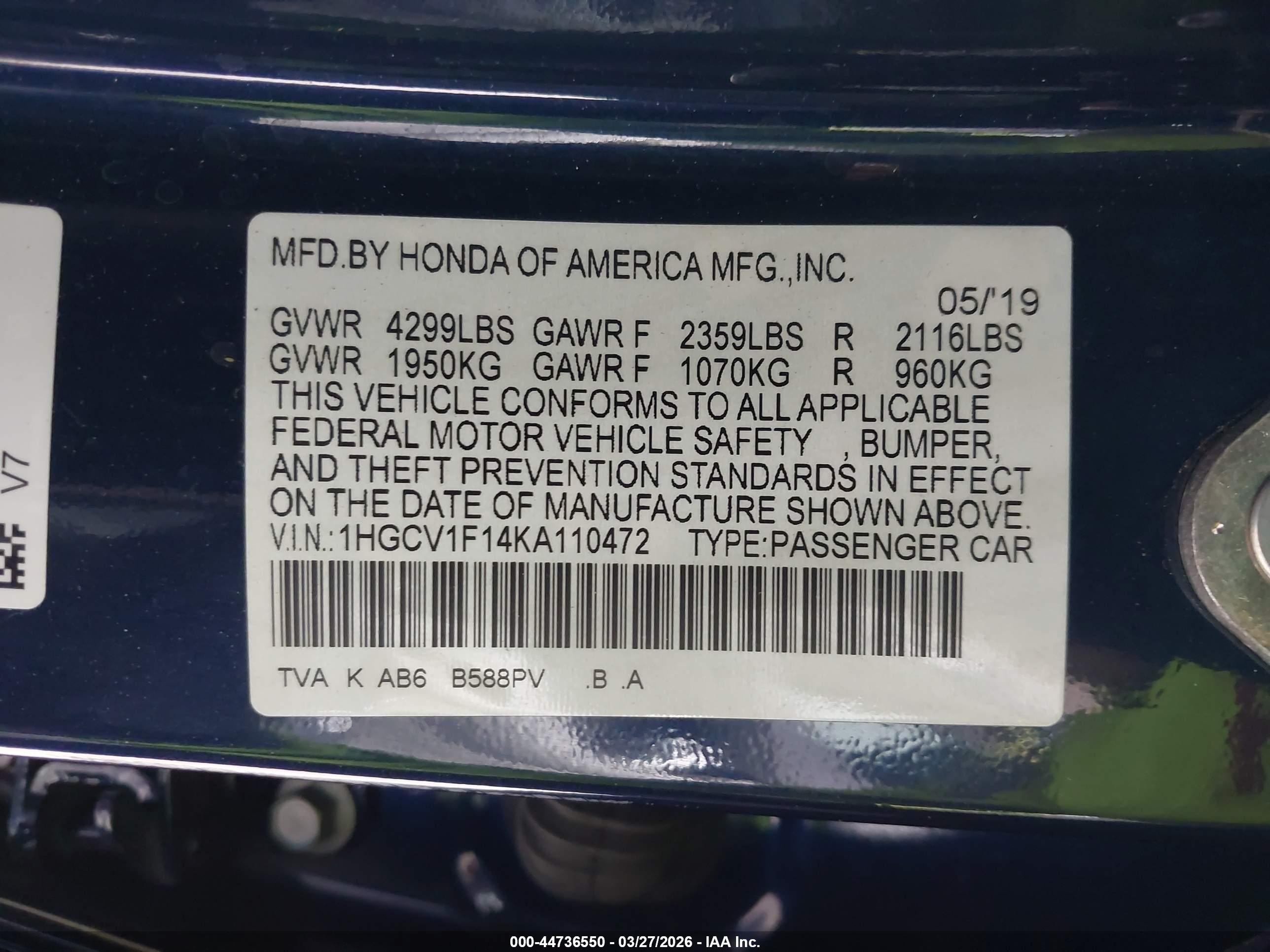 HONDA ACCORD image 9
