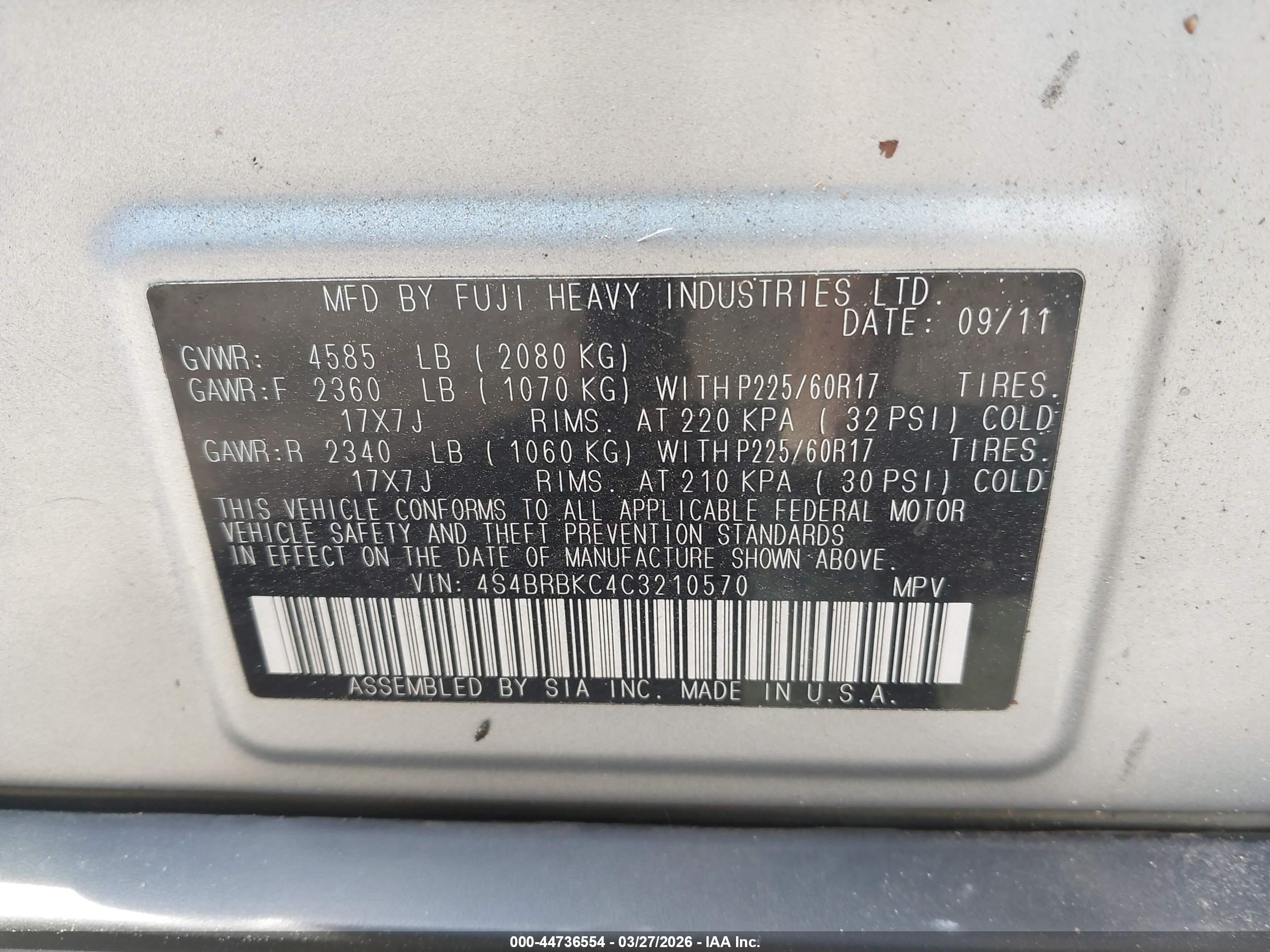 SUBARU OUTBACK image 9