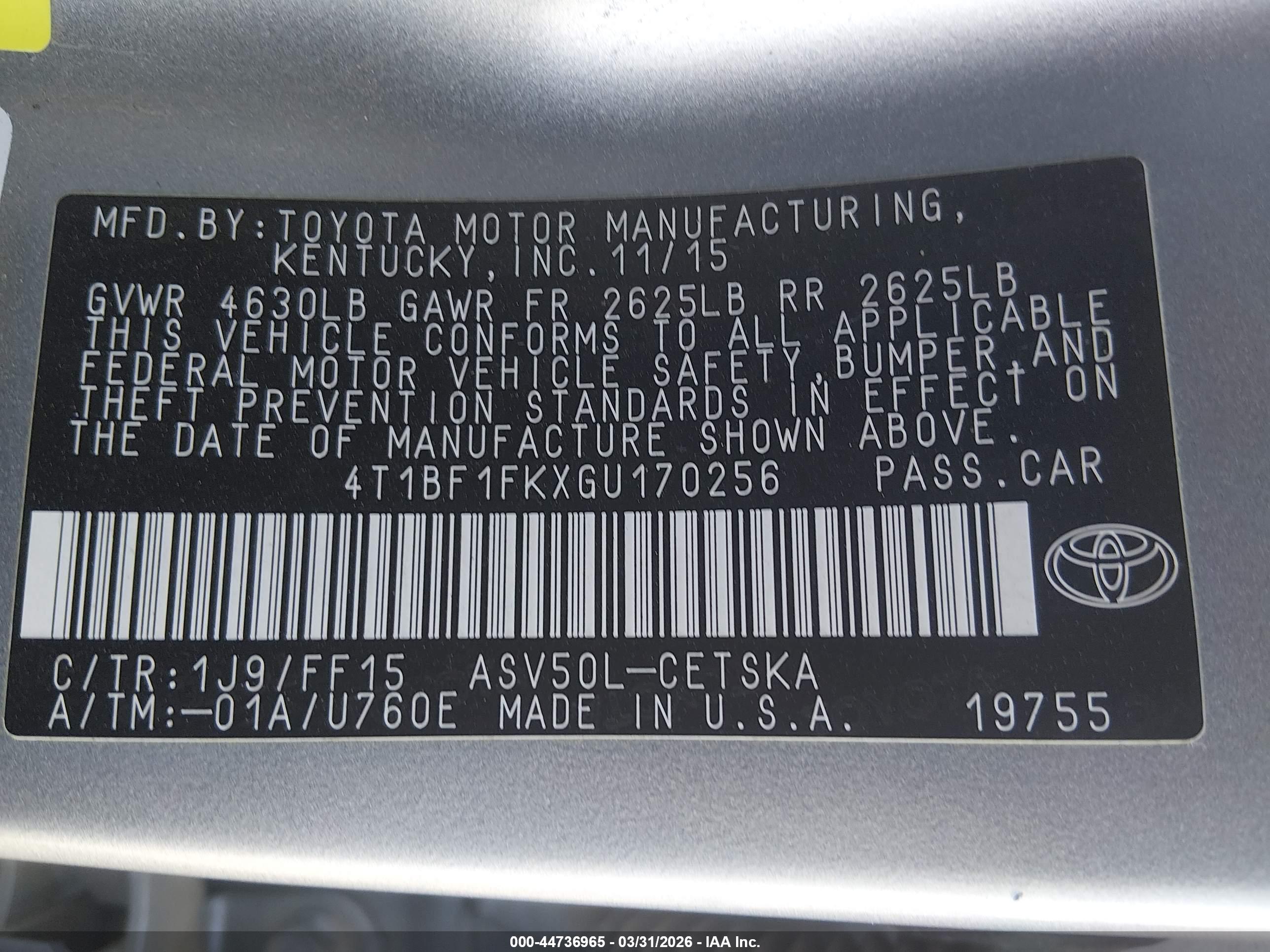TOYOTA CAMRY image 9