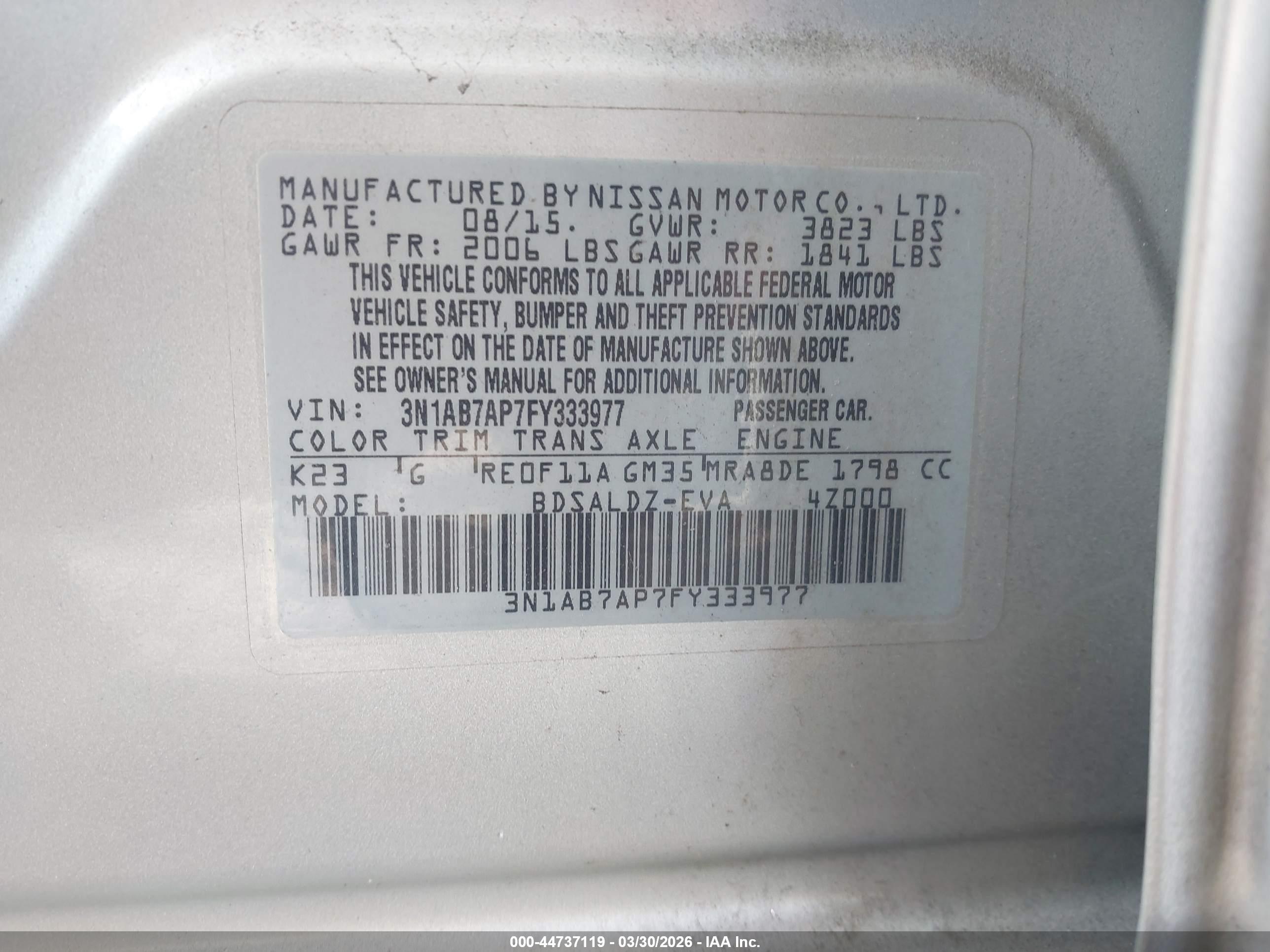 NISSAN SENTRA image 9