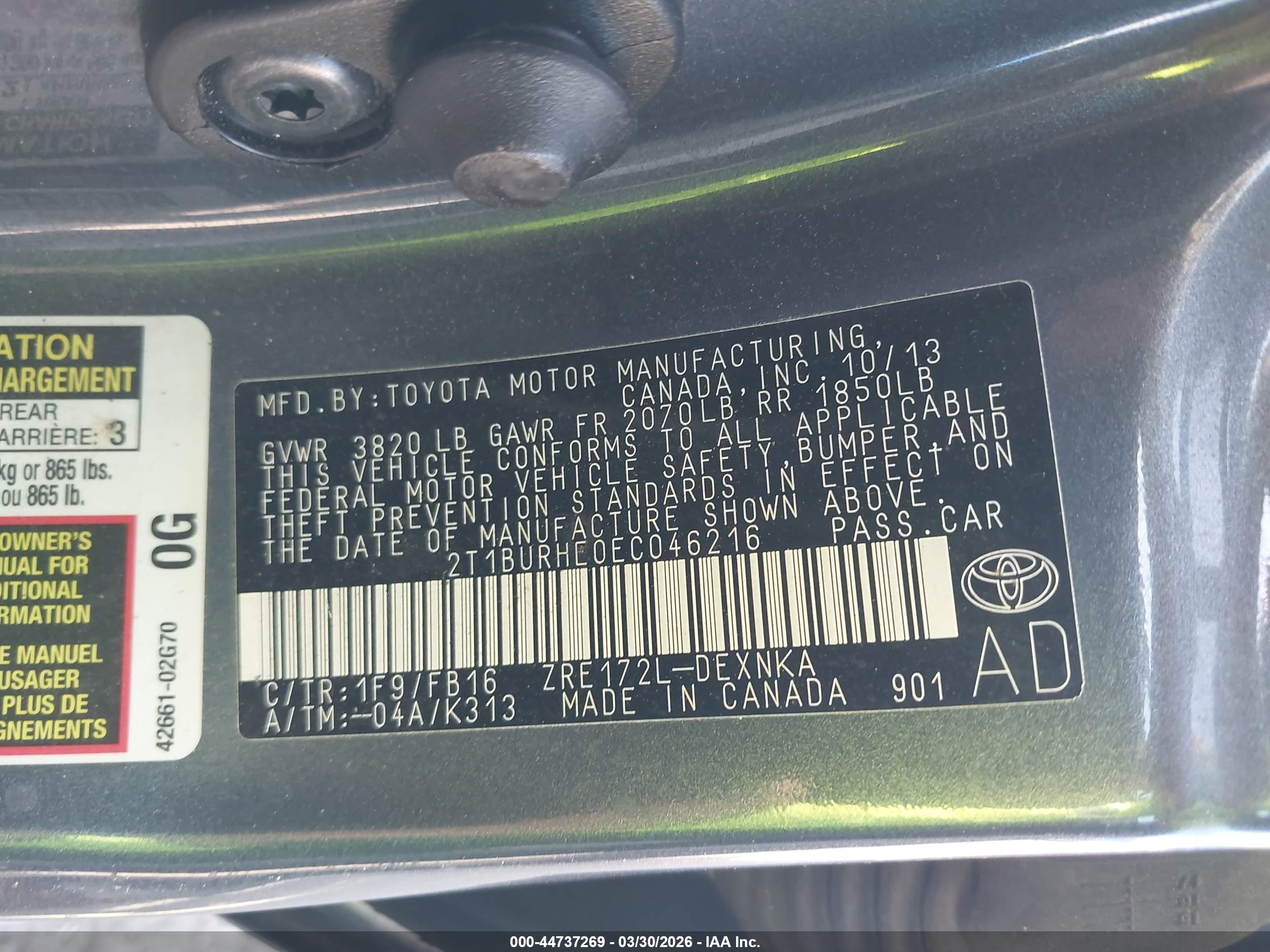 TOYOTA COROLLA image 9
