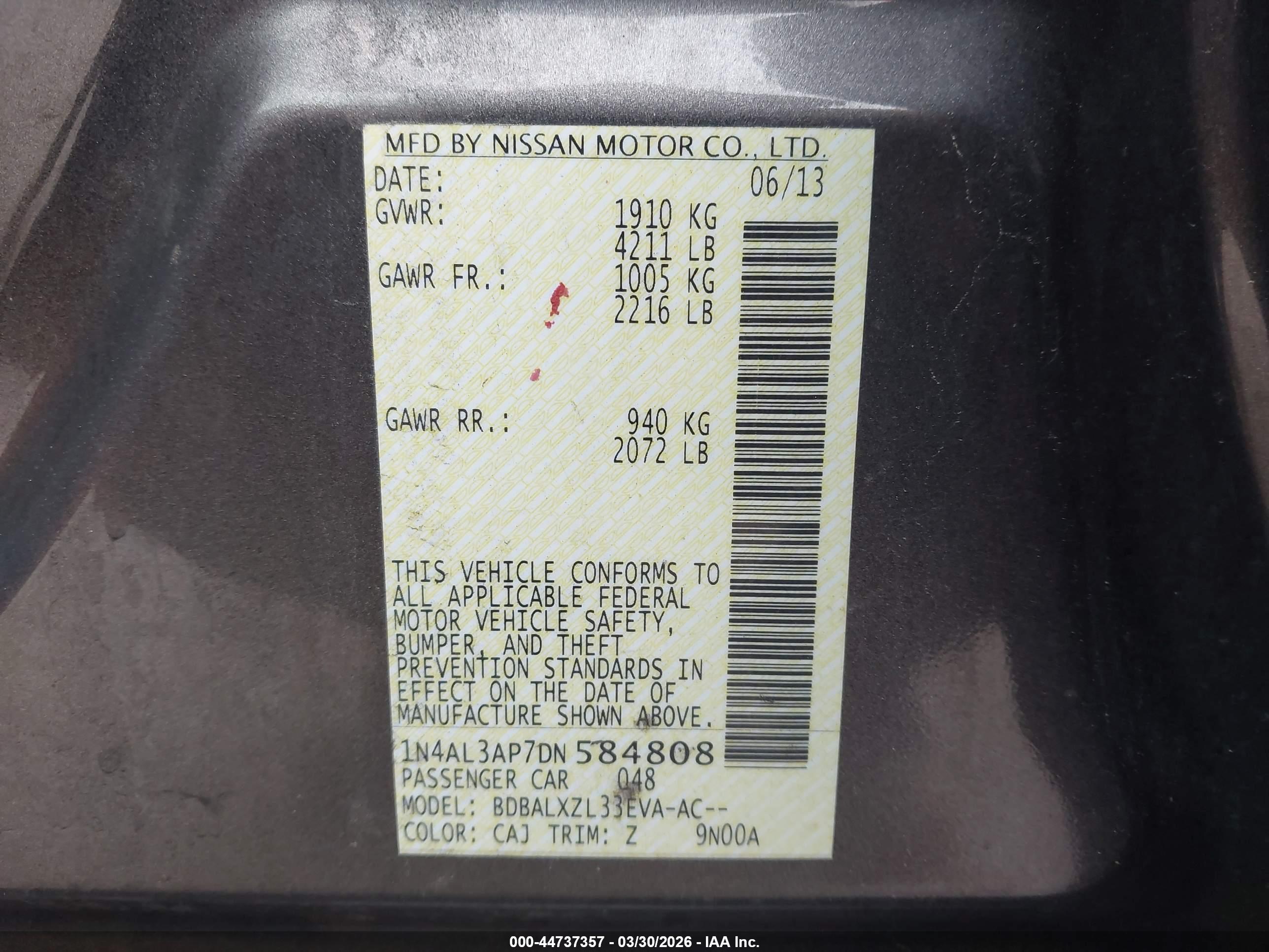 NISSAN ALTIMA image 9