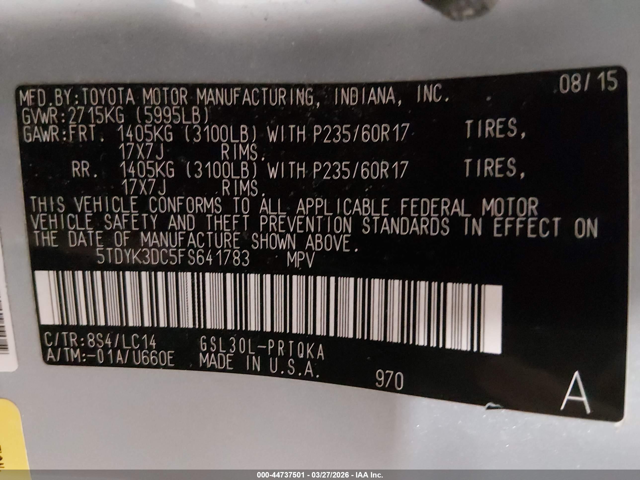 TOYOTA SIENNA image 9