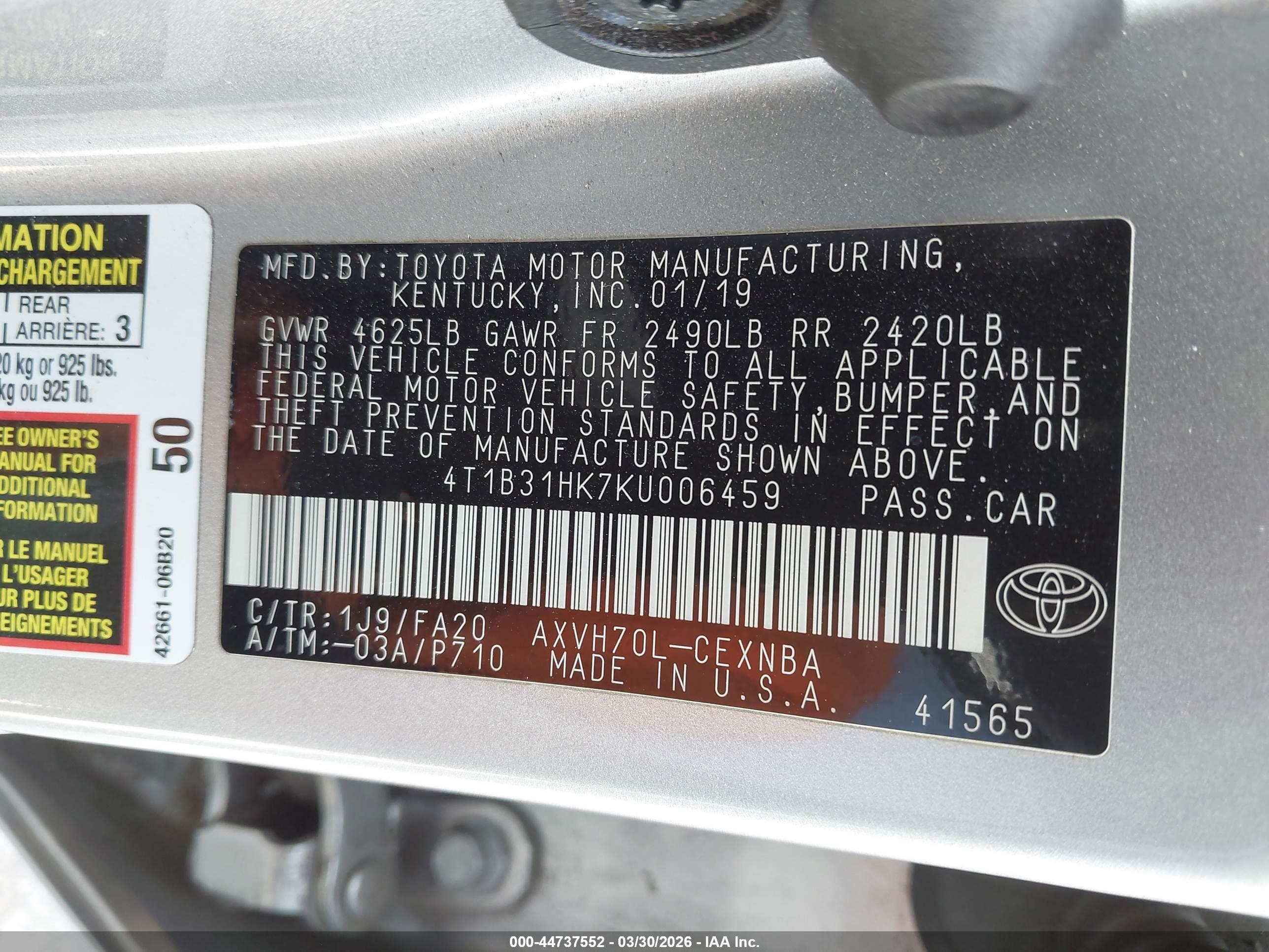 TOYOTA CAMRY image 9