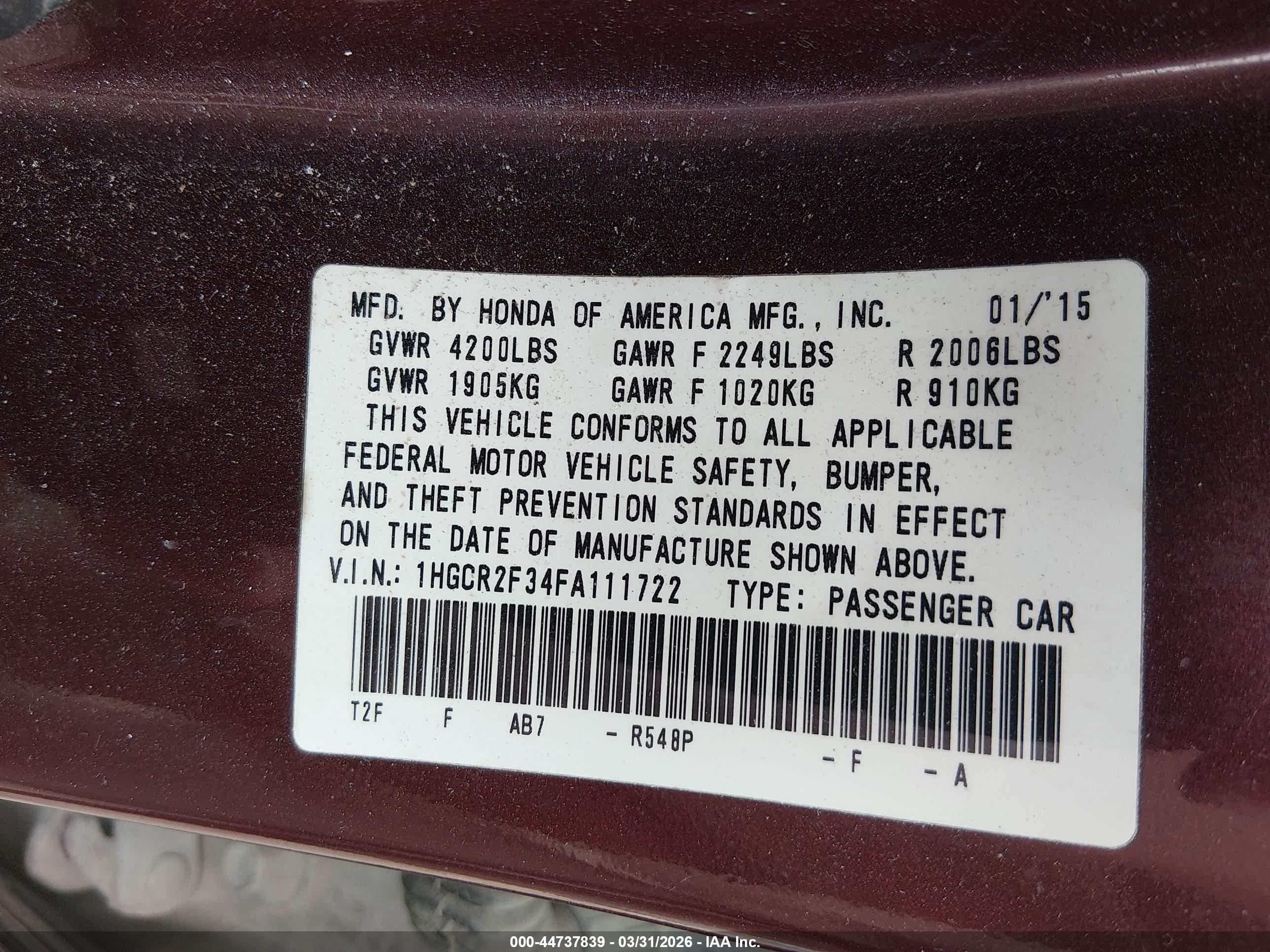 HONDA ACCORD image 9