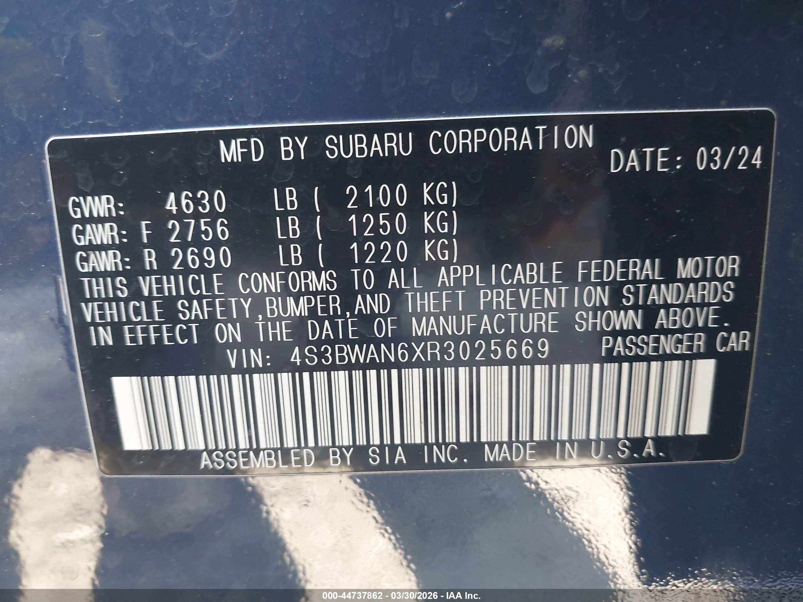 SUBARU LEGACY image 9