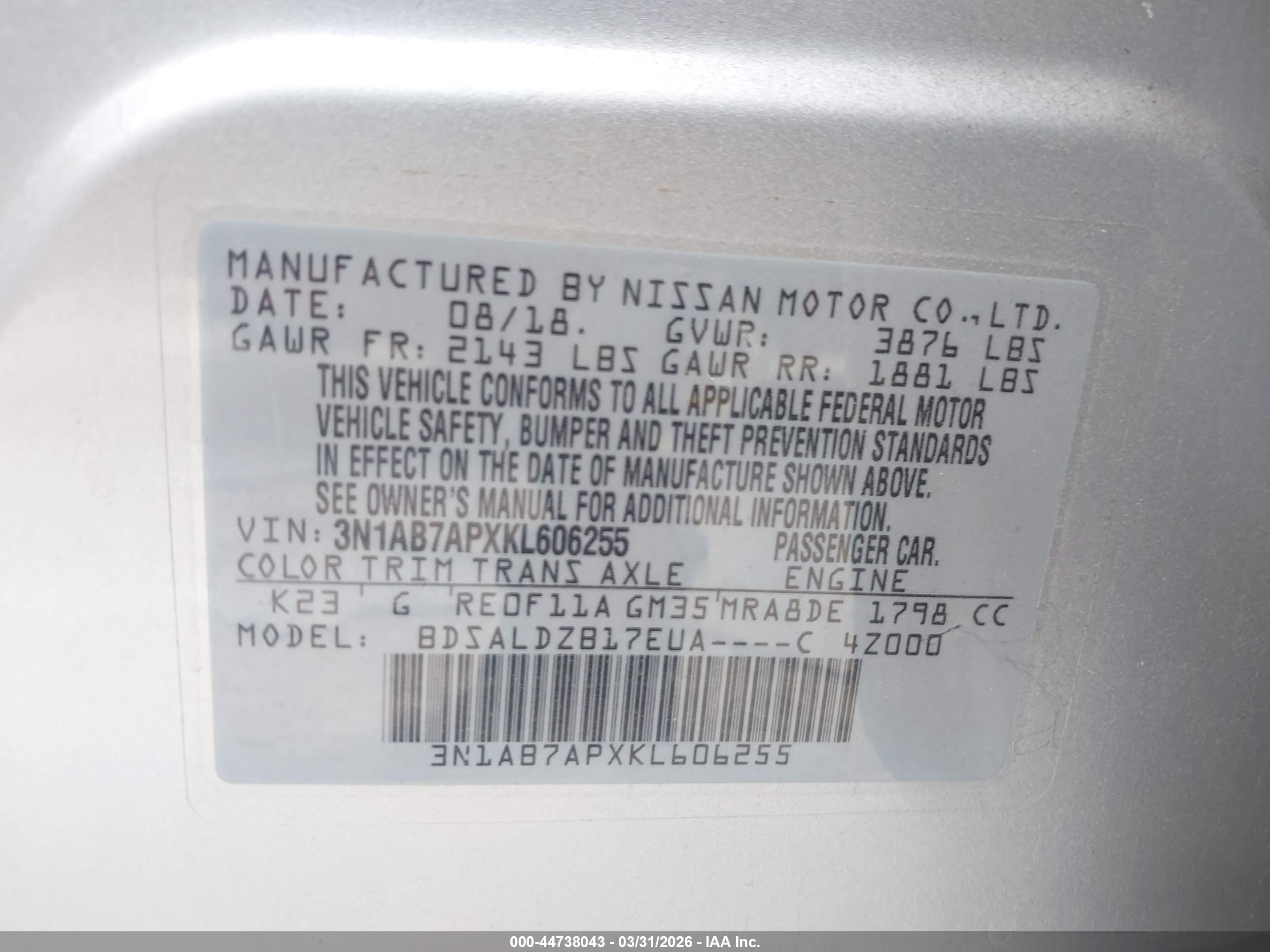 NISSAN SENTRA image 9