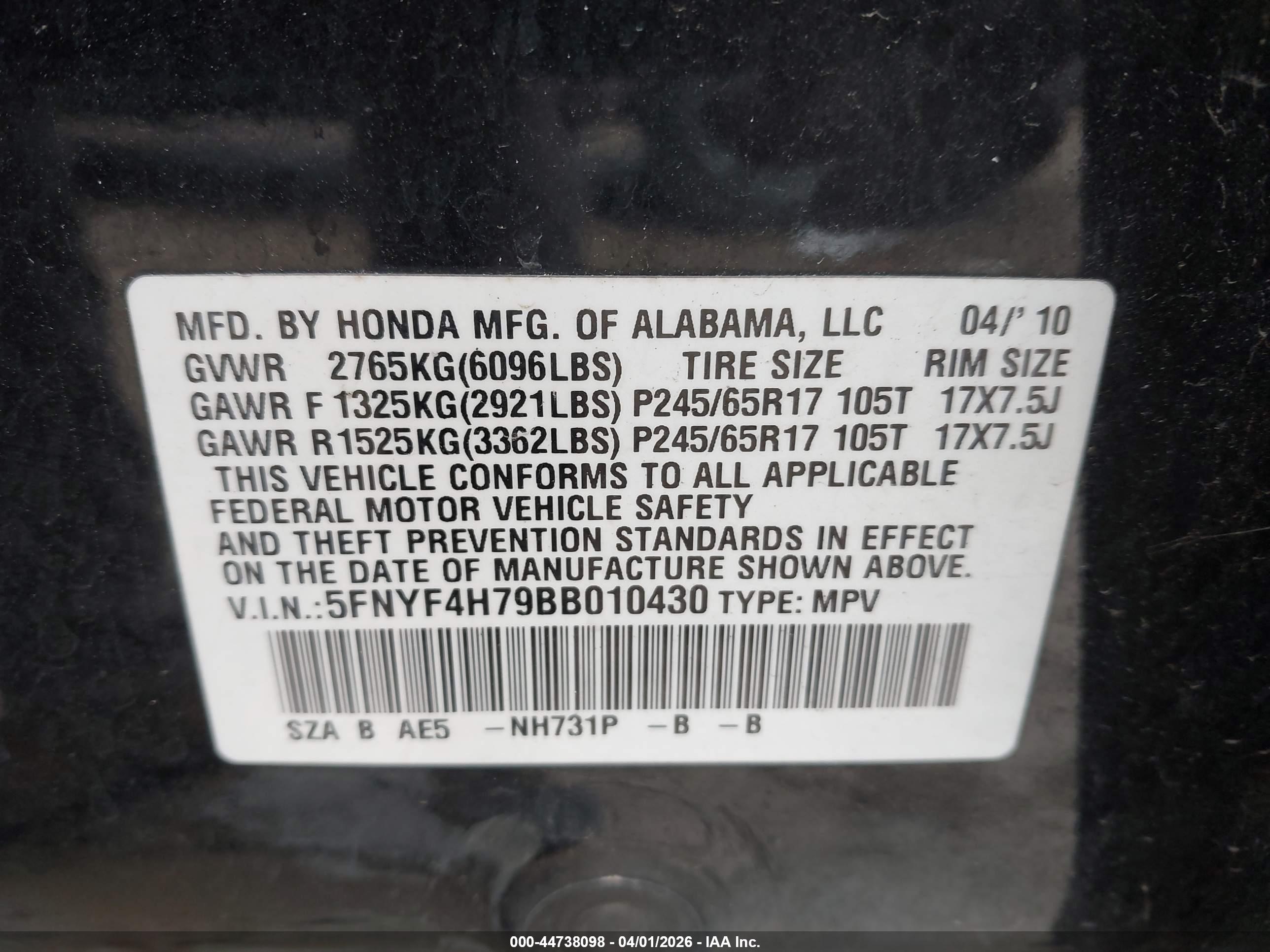 HONDA PILOT image 9