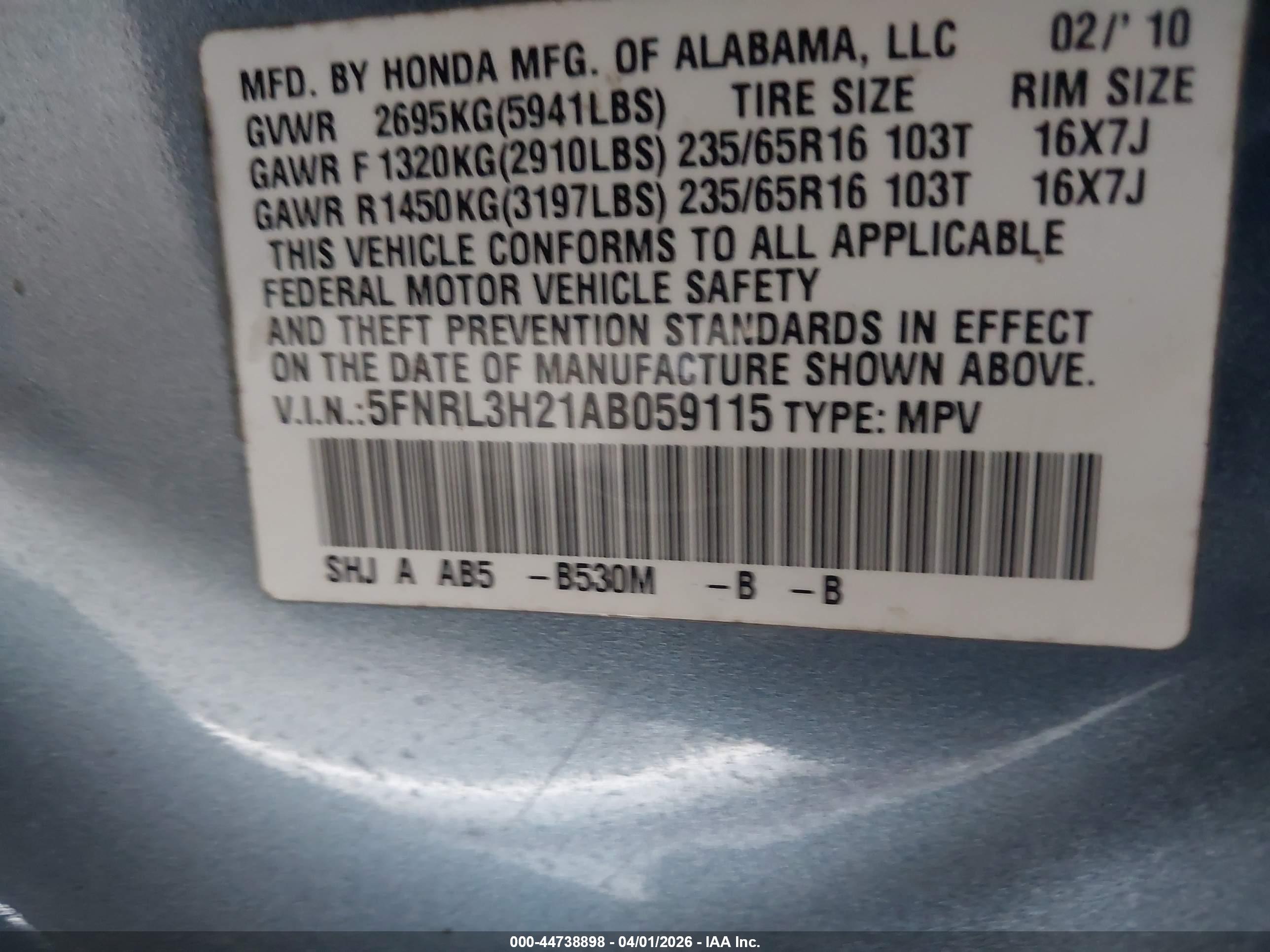 HONDA ODYSSEY image 9