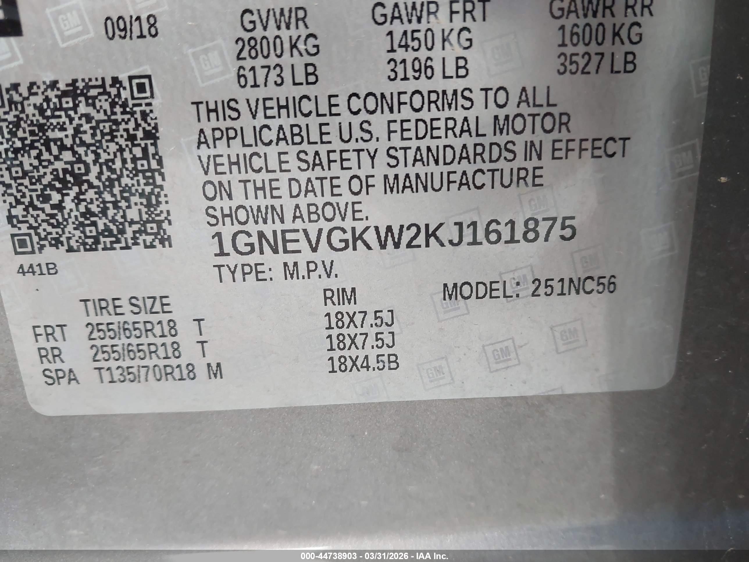 CHEVROLET TRAVERSE image 9