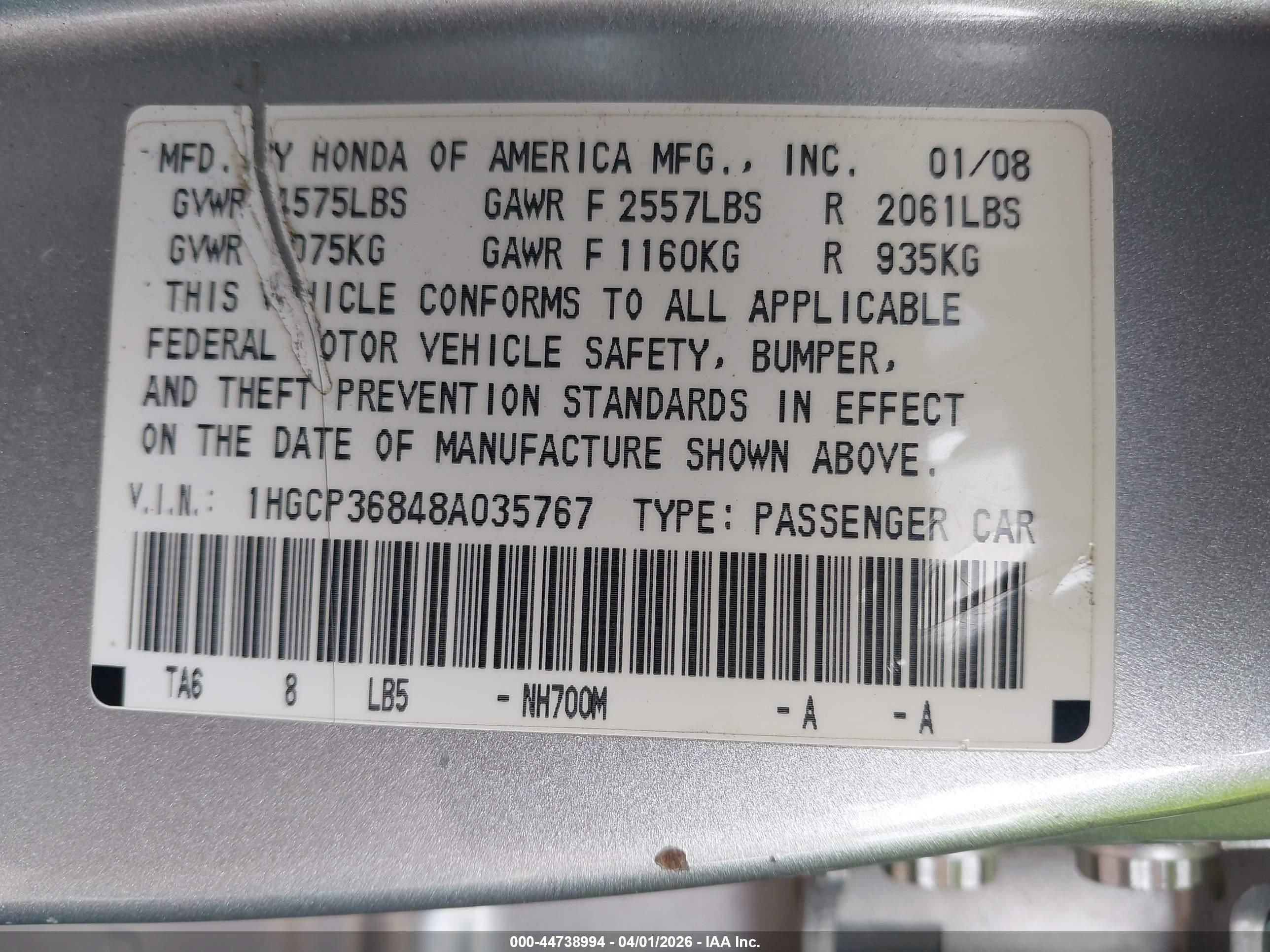 HONDA ACCORD image 9