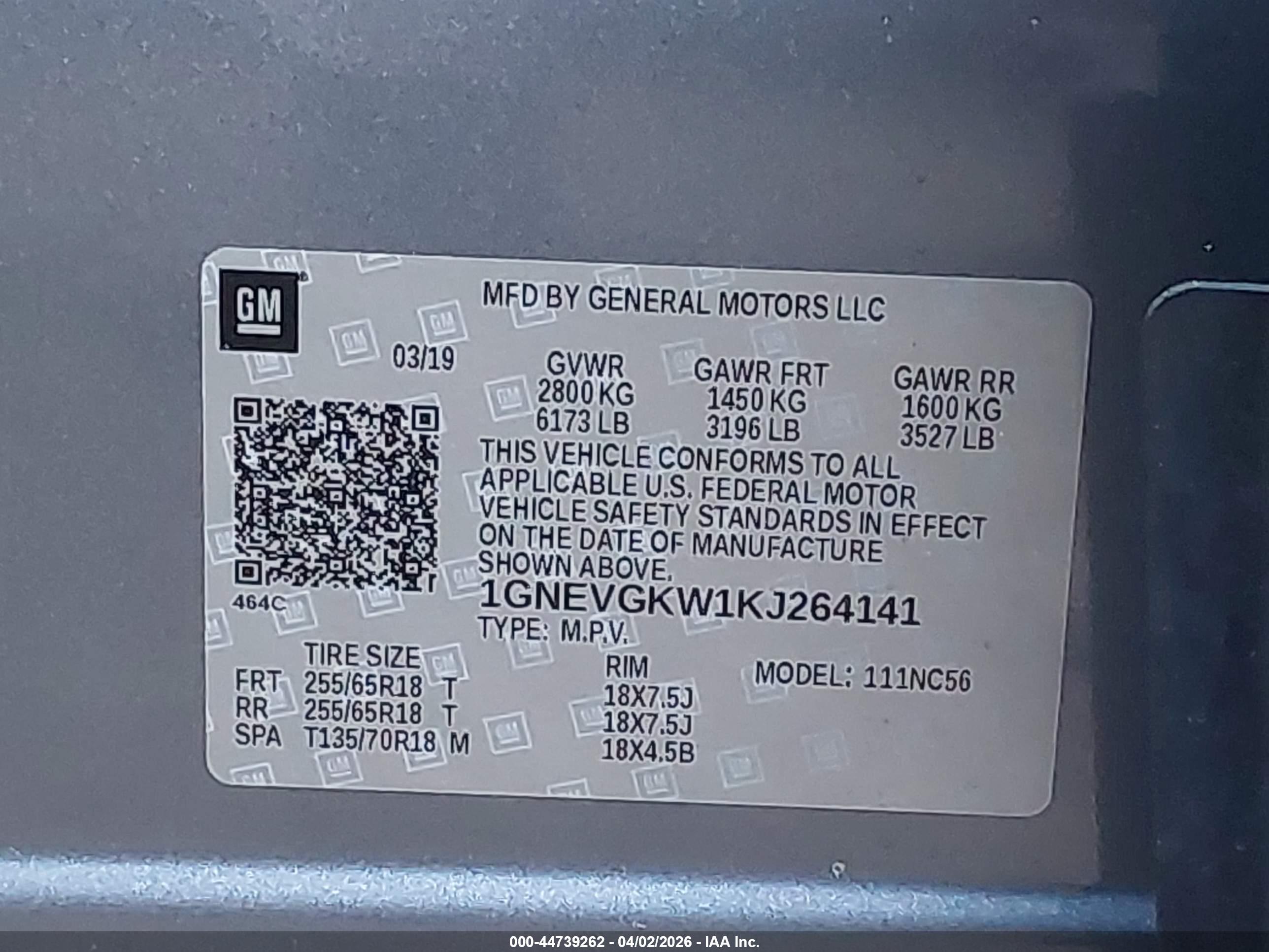CHEVROLET TRAVERSE image 9