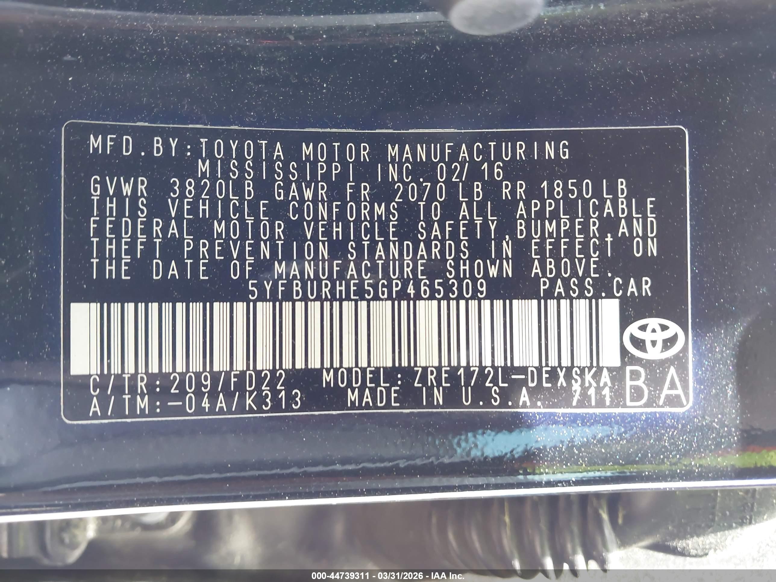 TOYOTA COROLLA image 9