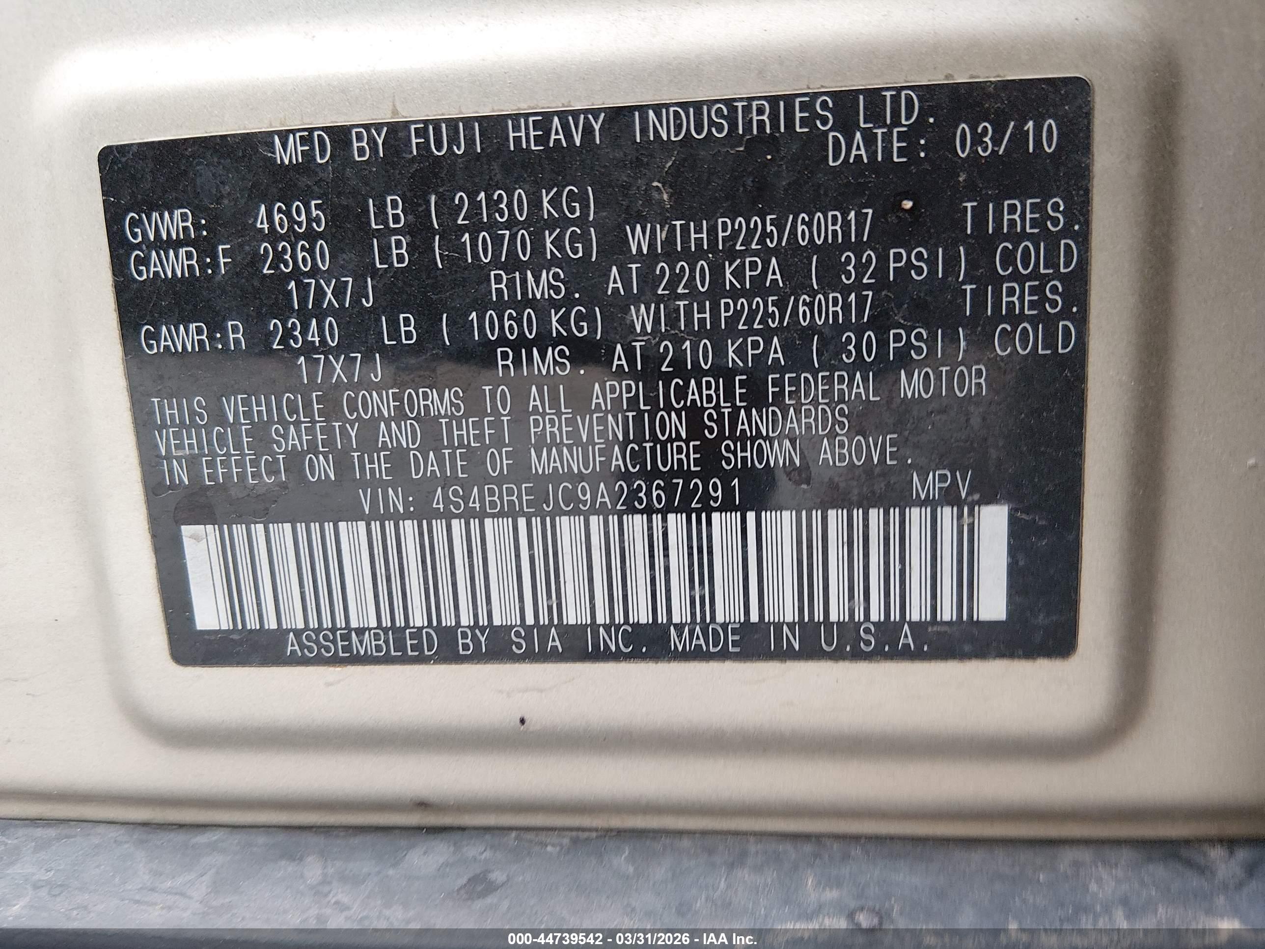 SUBARU OUTBACK image 9