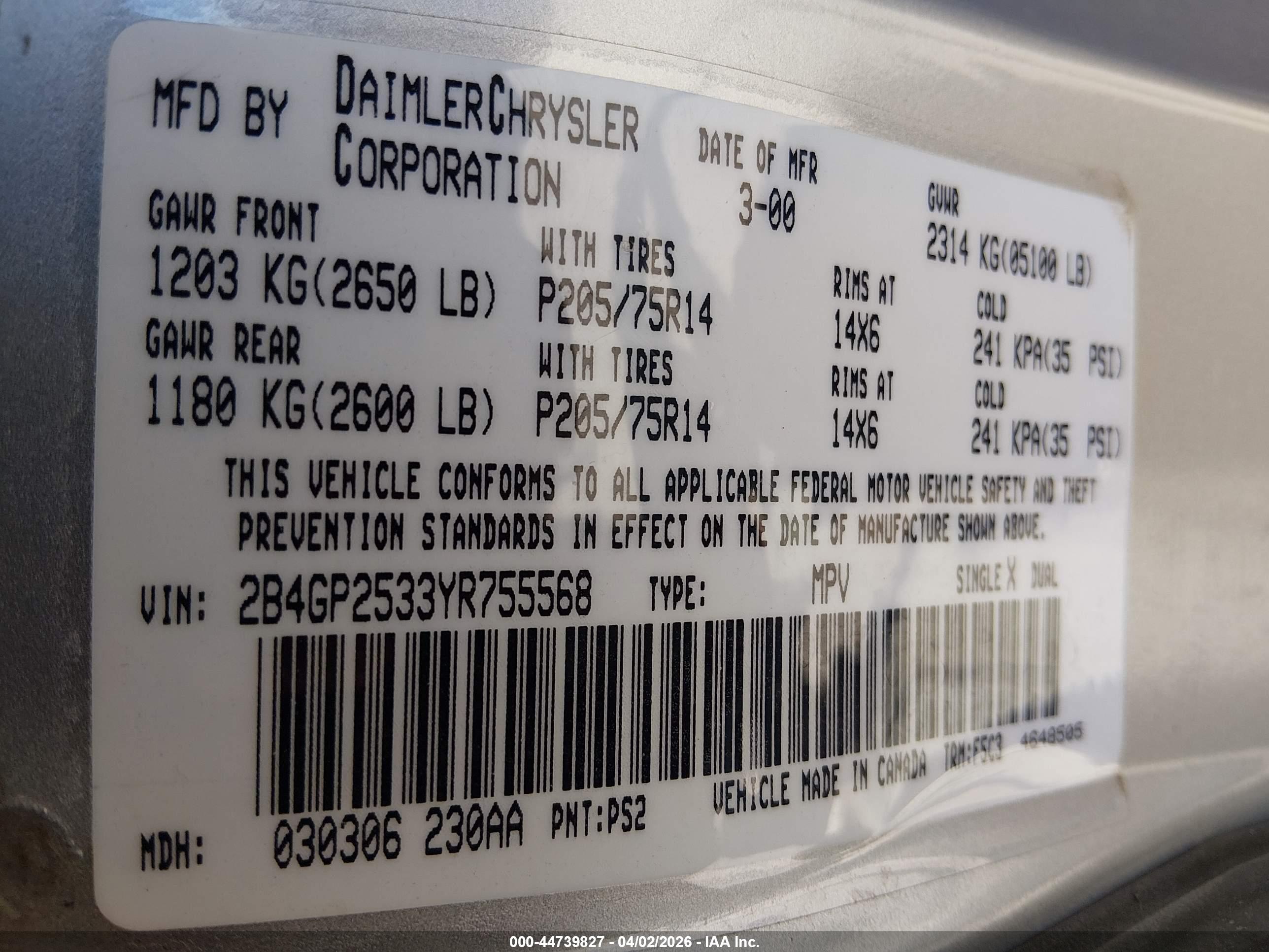 DODGE CARAVAN image 9