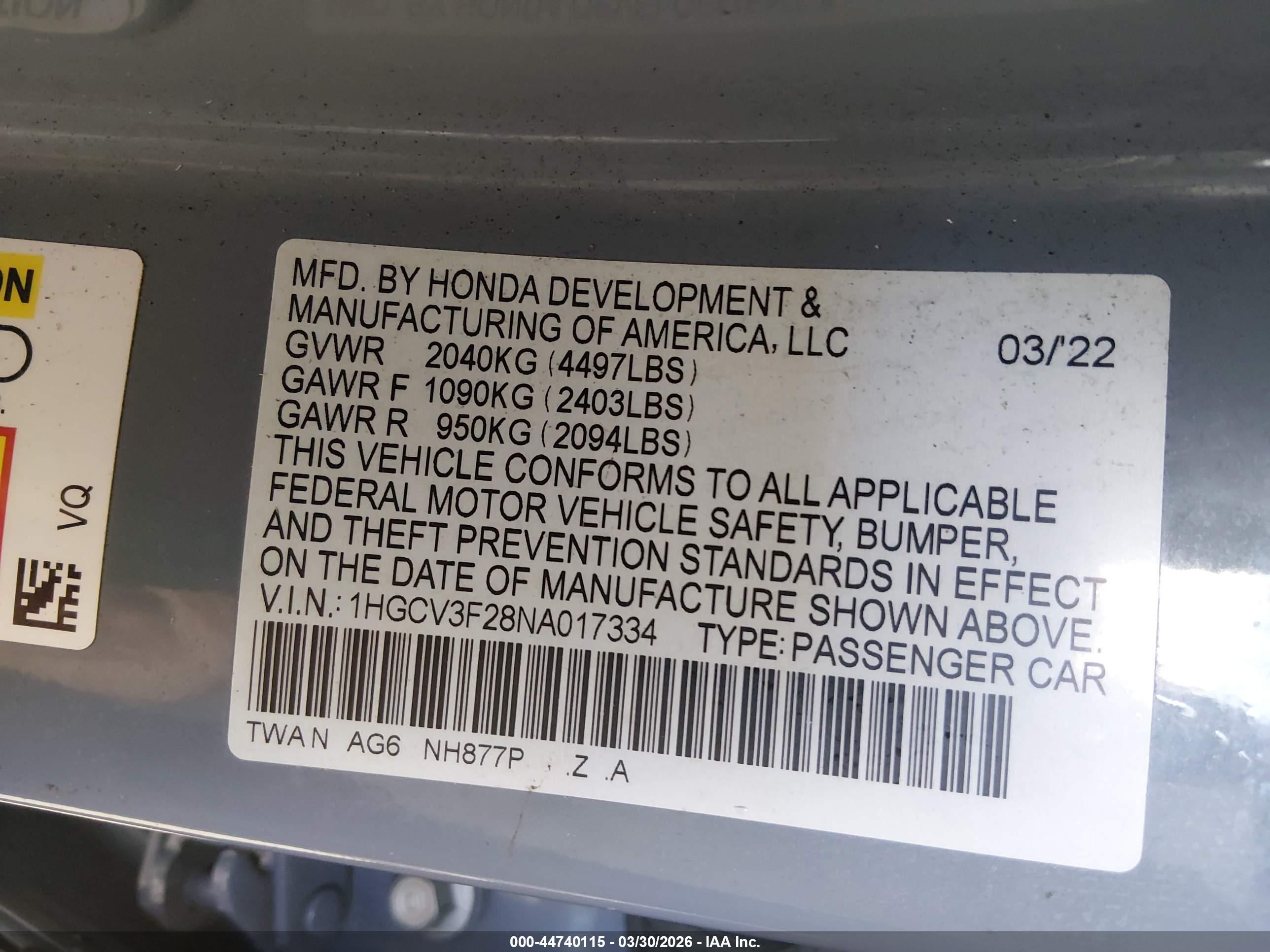 HONDA ACCORD image 9