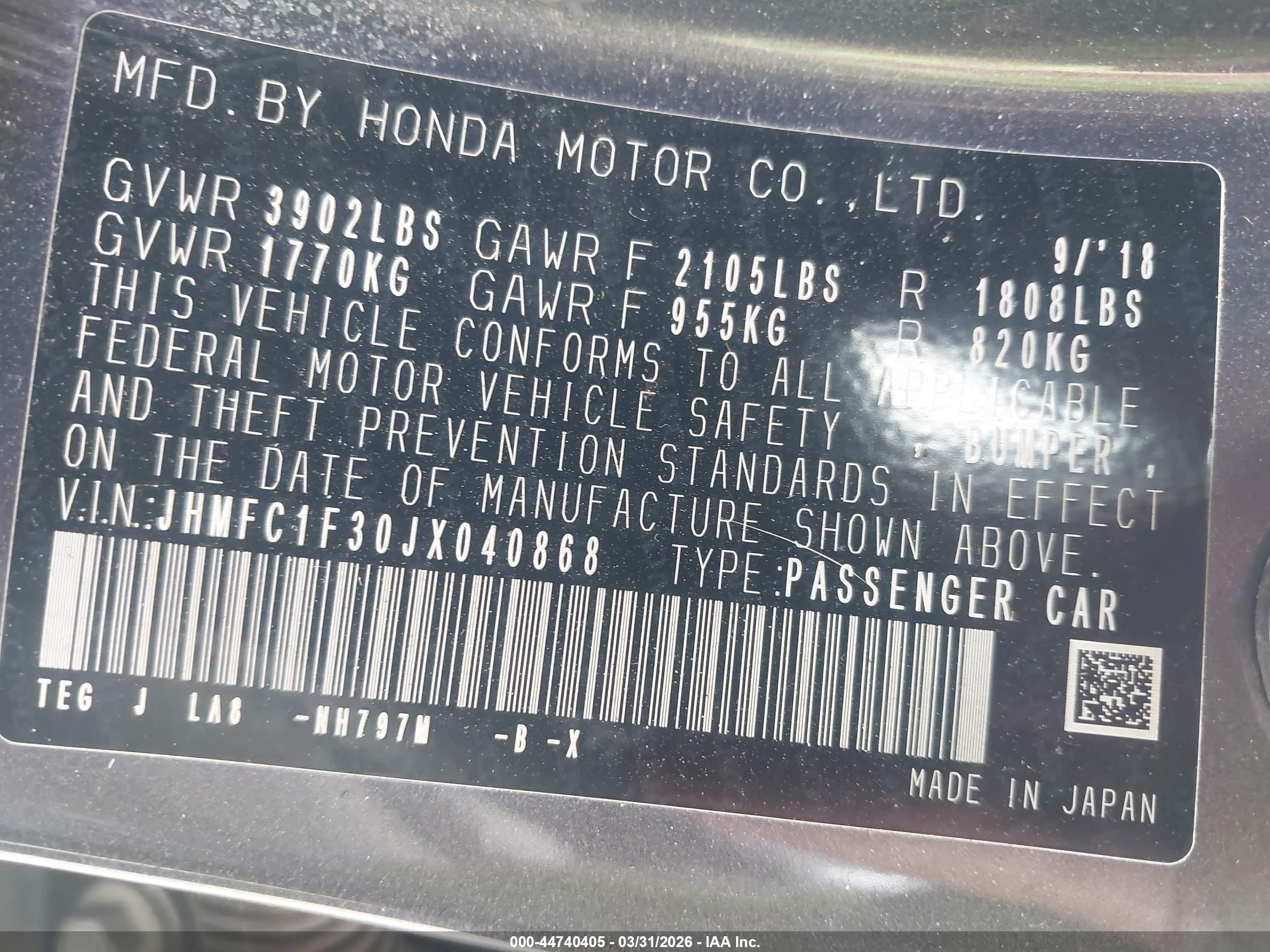 HONDA CIVIC image 9