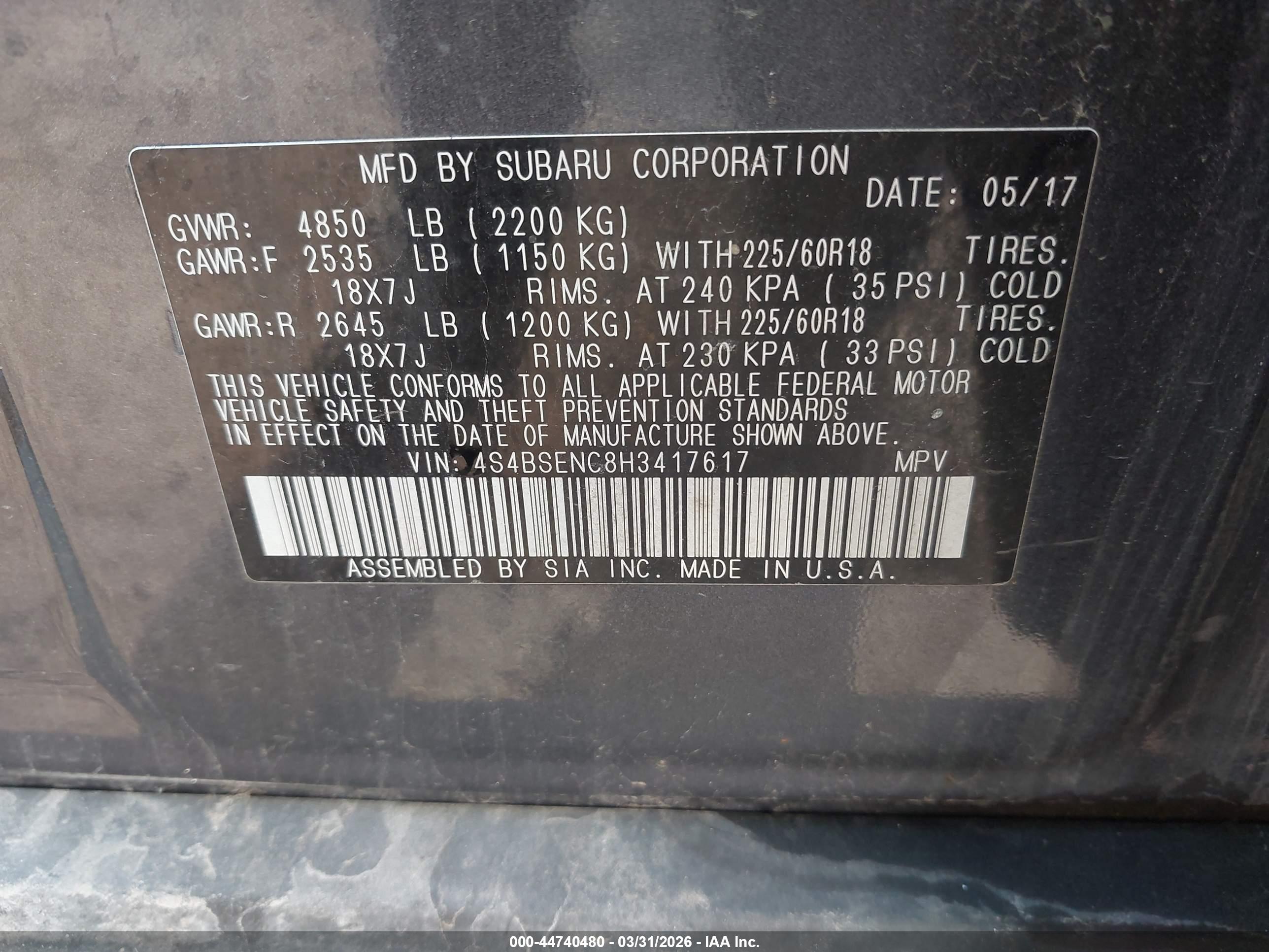 SUBARU OUTBACK image 9