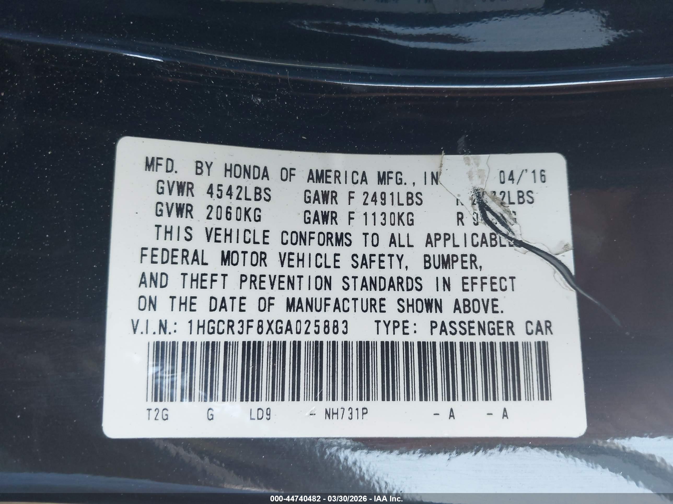 HONDA ACCORD image 9